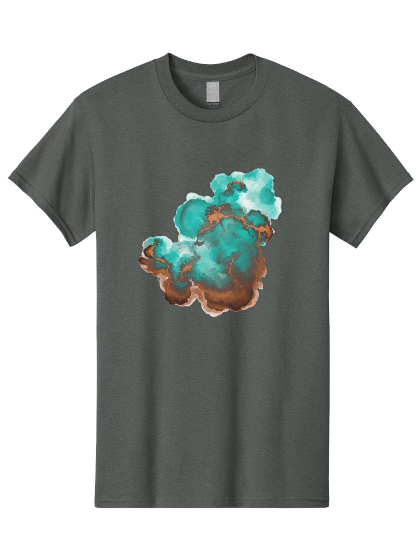 Teal-And-Brown-Abstract Men'S Graphic Tee, 100% Cotton, Comfortable Casual Summer Wear, Machine Washable, Vintage Camera, Old Camera, Antique Camera, Black Camera, Classic Photography, Photography Equipment, Nostalgic Device, Film Camera, Bal465 11