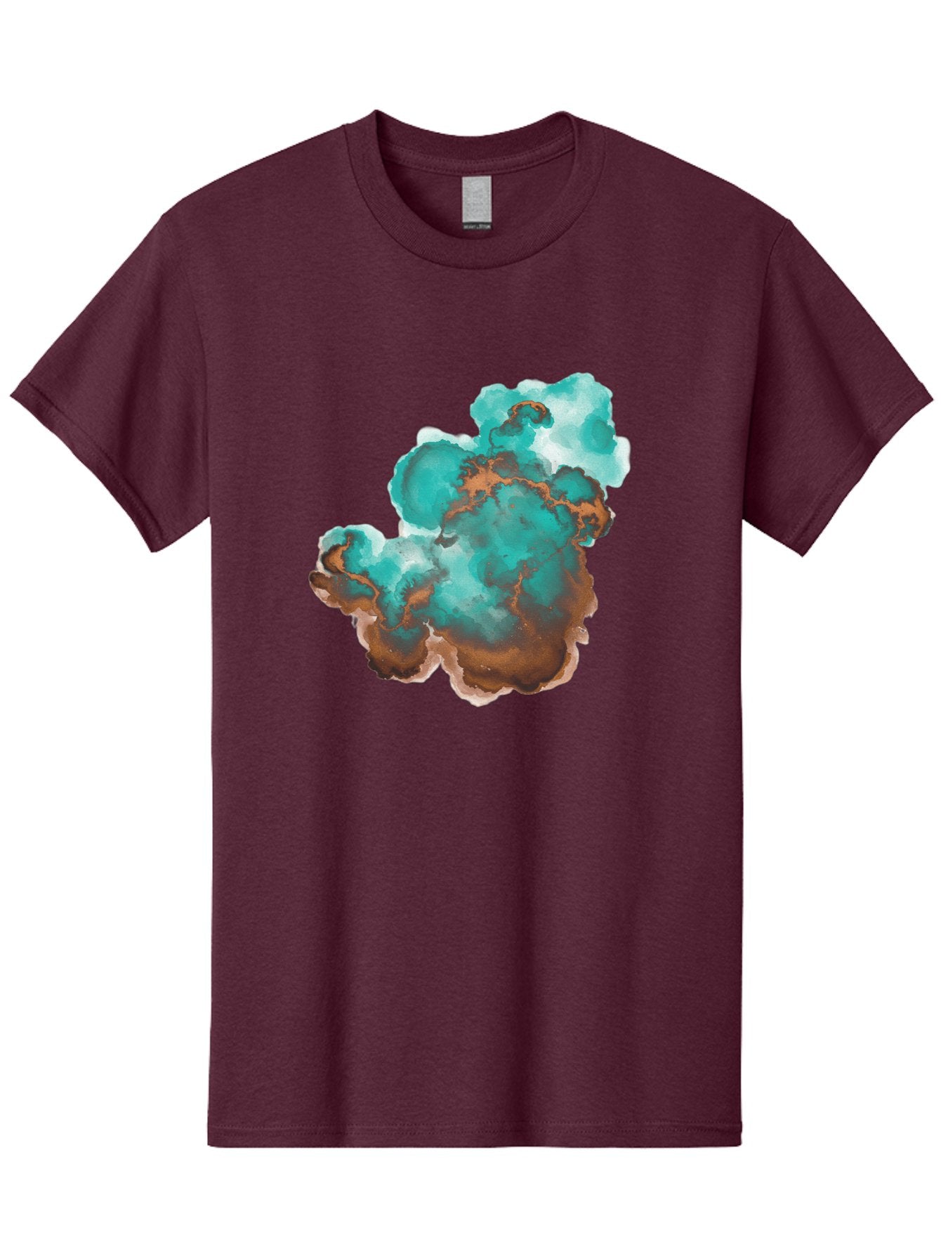 Teal-And-Brown-Abstract Men'S Graphic Tee, 100% Cotton, Comfortable Casual Summer Wear, Machine Washable, Vintage Camera, Old Camera, Antique Camera, Black Camera, Classic Photography, Photography Equipment, Nostalgic Device, Film Camera, Bal465 8