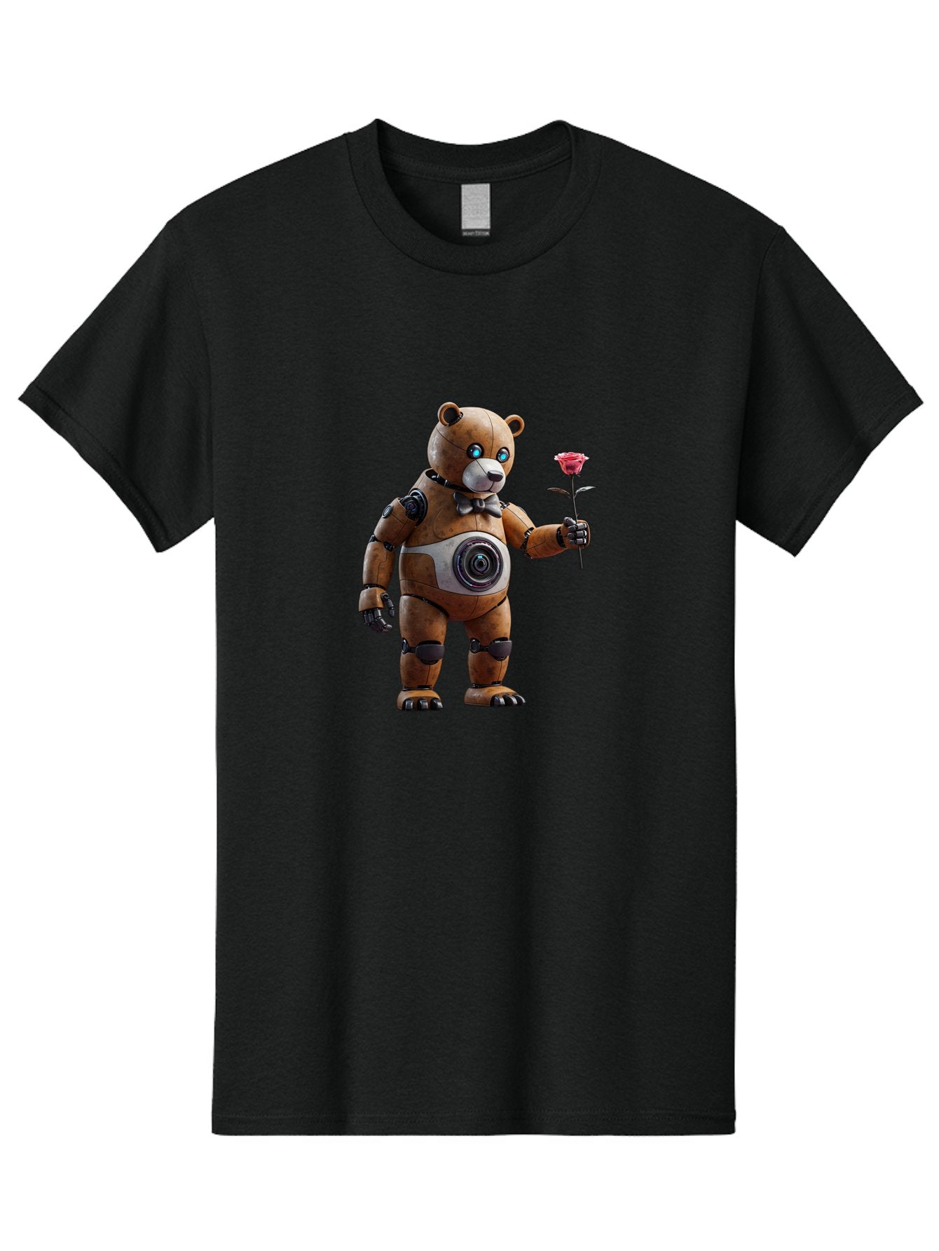 Teddy-Bear-Robot-1 Men'S Graphic Tee, 100% Cotton, Comfortable Casual Summer Wear, Machine Washable, Vintage Camera, Old Camera, Antique Camera, Black Camera, Classic Photography, Photography Equipment, Nostalgic Device, Film Camera, Bal468 9