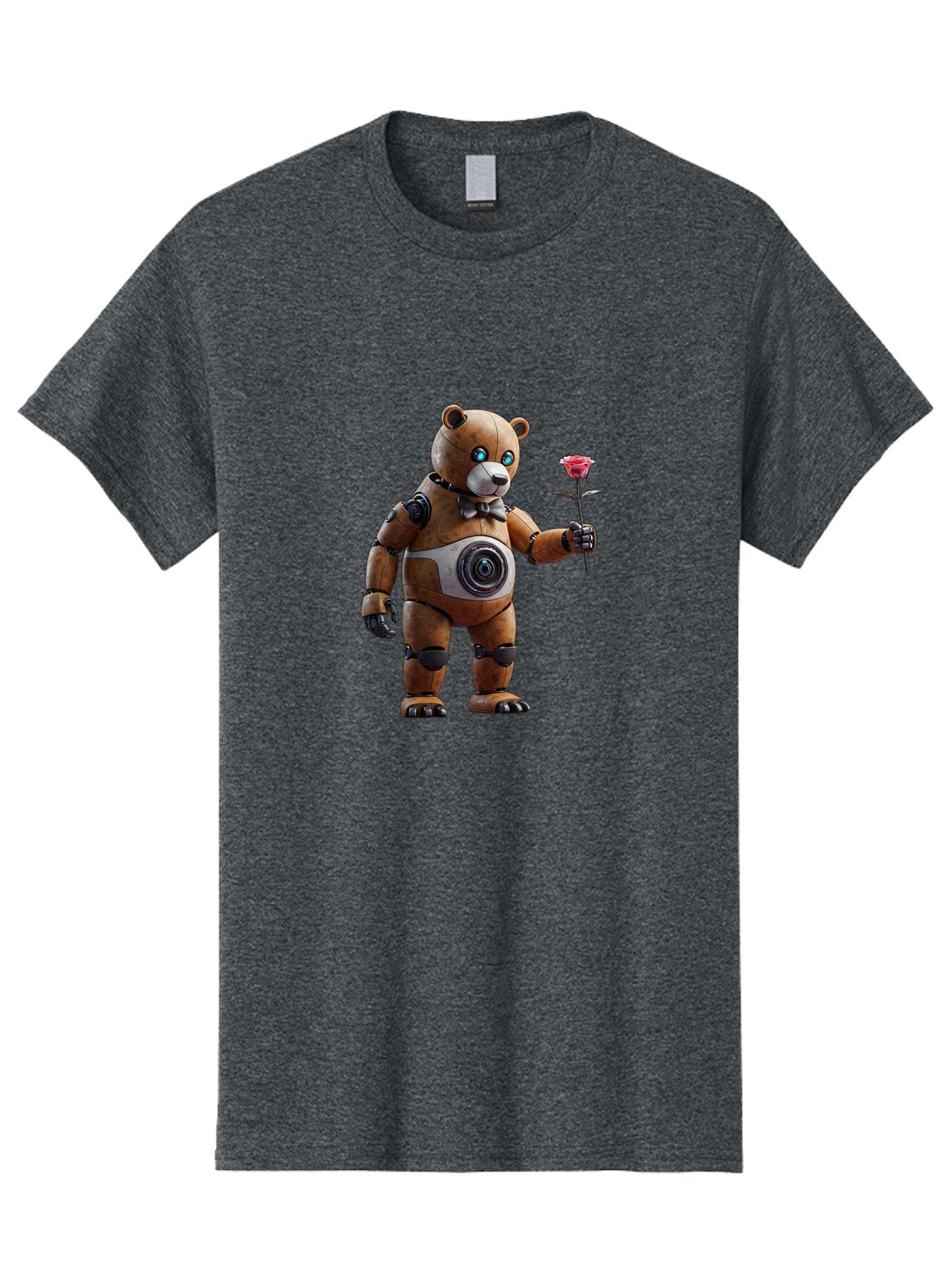 Teddy-Bear-Robot-1 Men'S Graphic Tee, 100% Cotton, Comfortable Casual Summer Wear, Machine Washable, Vintage Camera, Old Camera, Antique Camera, Black Camera, Classic Photography, Photography Equipment, Nostalgic Device, Film Camera, Bal468 8