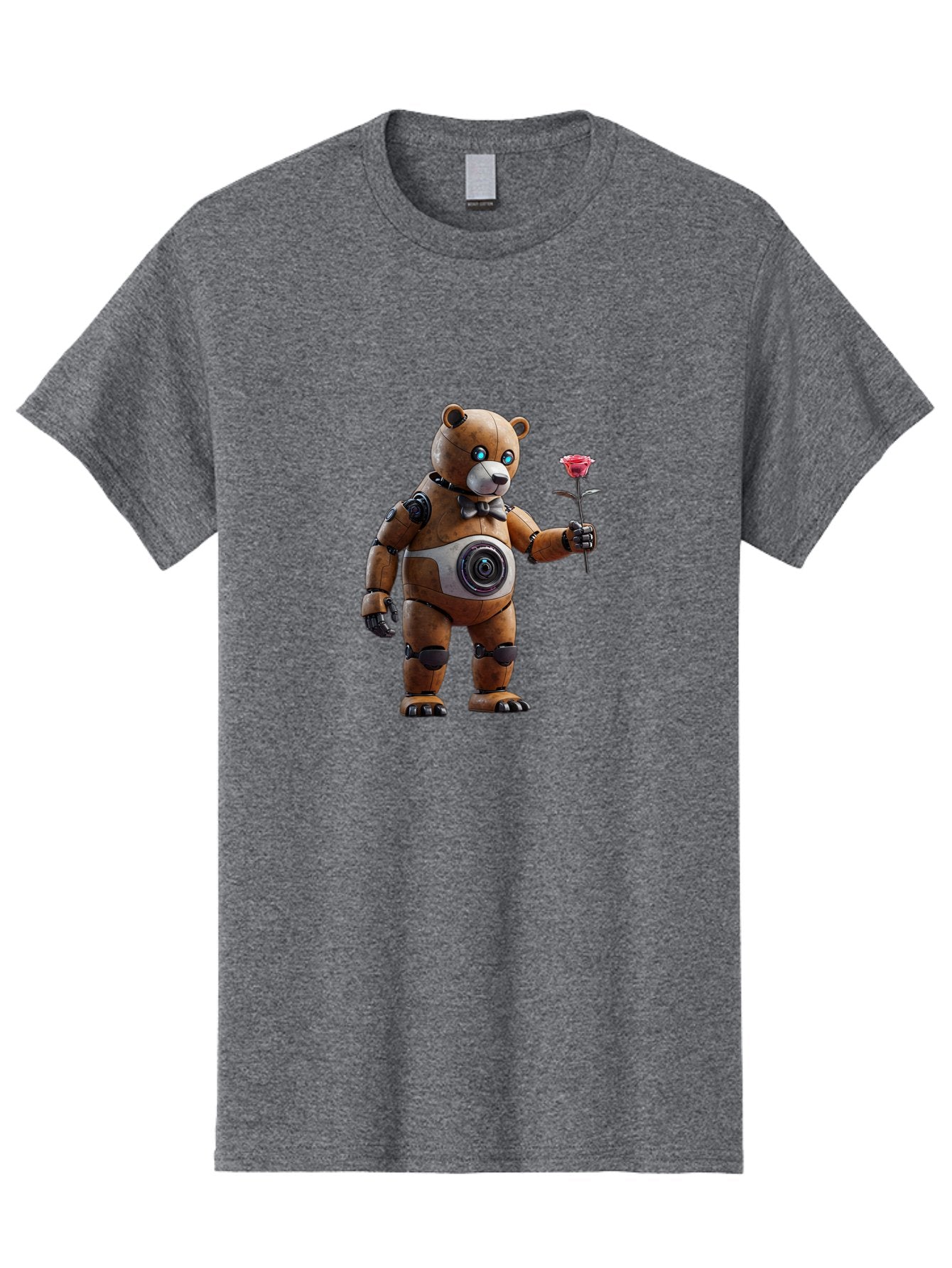 Teddy-Bear-Robot-1 Men'S Graphic Tee, 100% Cotton, Comfortable Casual Summer Wear, Machine Washable, Vintage Camera, Old Camera, Antique Camera, Black Camera, Classic Photography, Photography Equipment, Nostalgic Device, Film Camera, Bal468 11