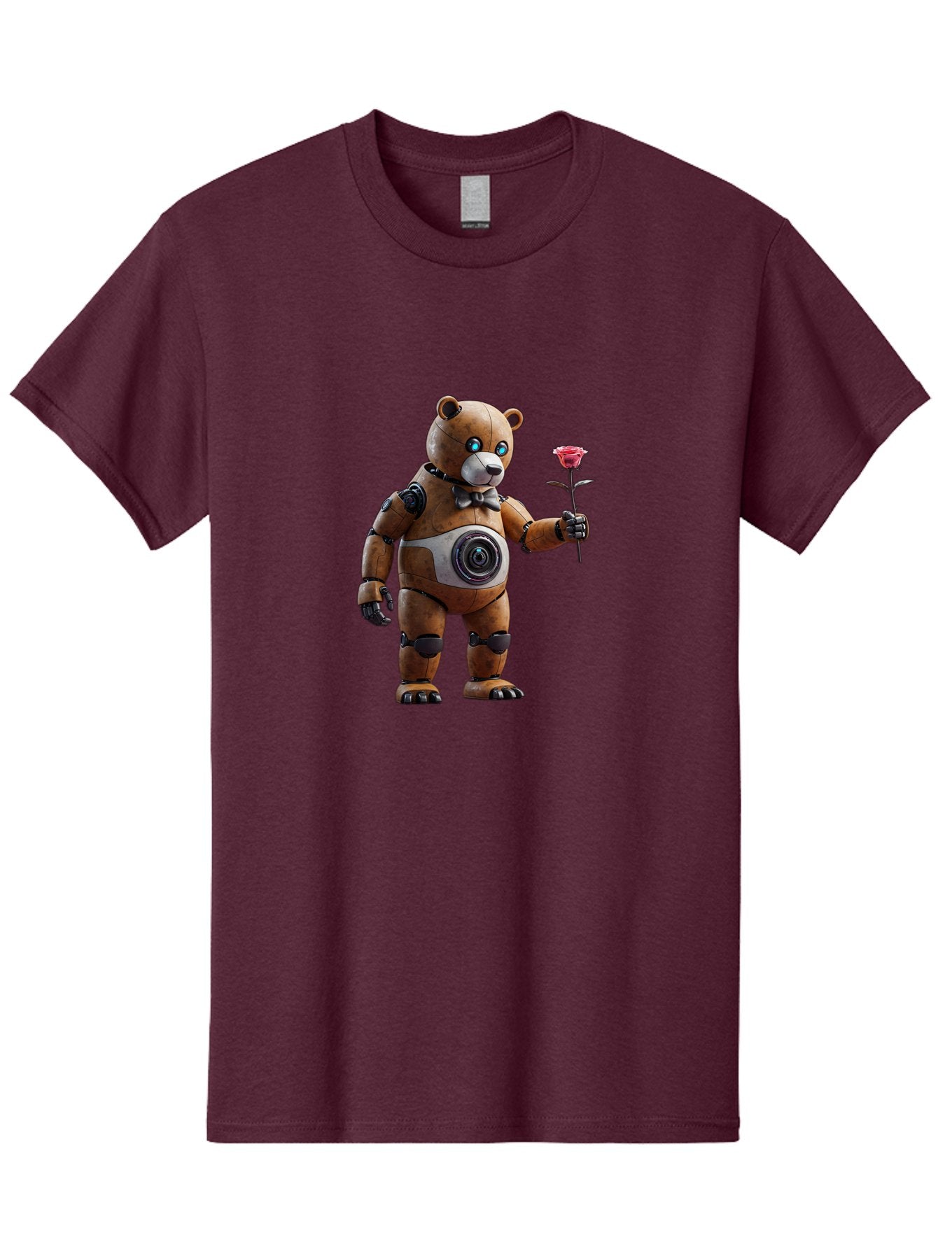 Teddy-Bear-Robot-1 Men'S Graphic Tee, 100% Cotton, Comfortable Casual Summer Wear, Machine Washable, Vintage Camera, Old Camera, Antique Camera, Black Camera, Classic Photography, Photography Equipment, Nostalgic Device, Film Camera, Bal468 15