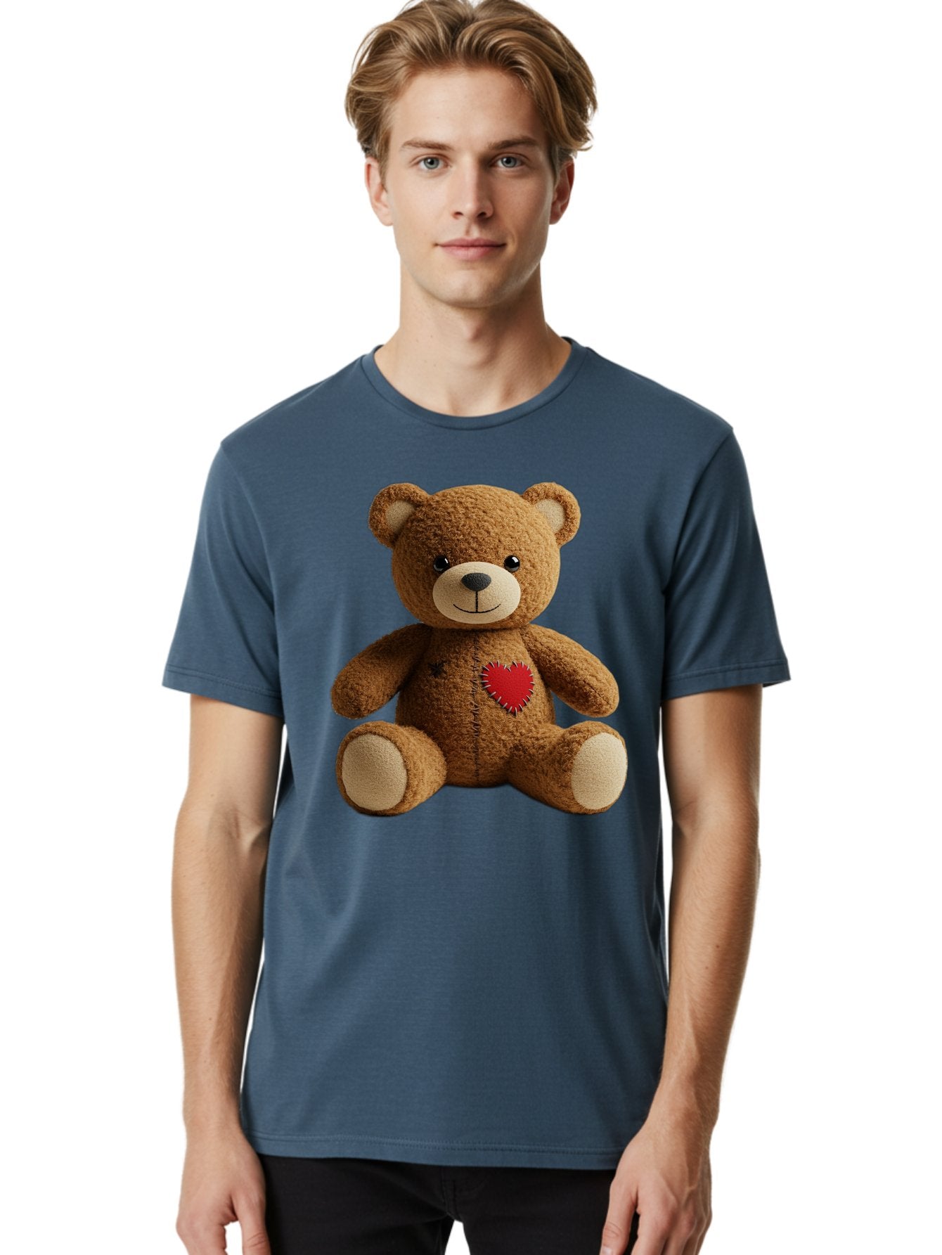 Teddy-Bear-With-Heart Men'S Graphic Tee, 100% Cotton, Comfortable Casual Summer Wear, Machine Washable, Vintage Camera, Old Camera, Antique Camera, Black Camera, Classic Photography, Photography Equipment, Nostalgic Device, Film Camera, Bal473 16