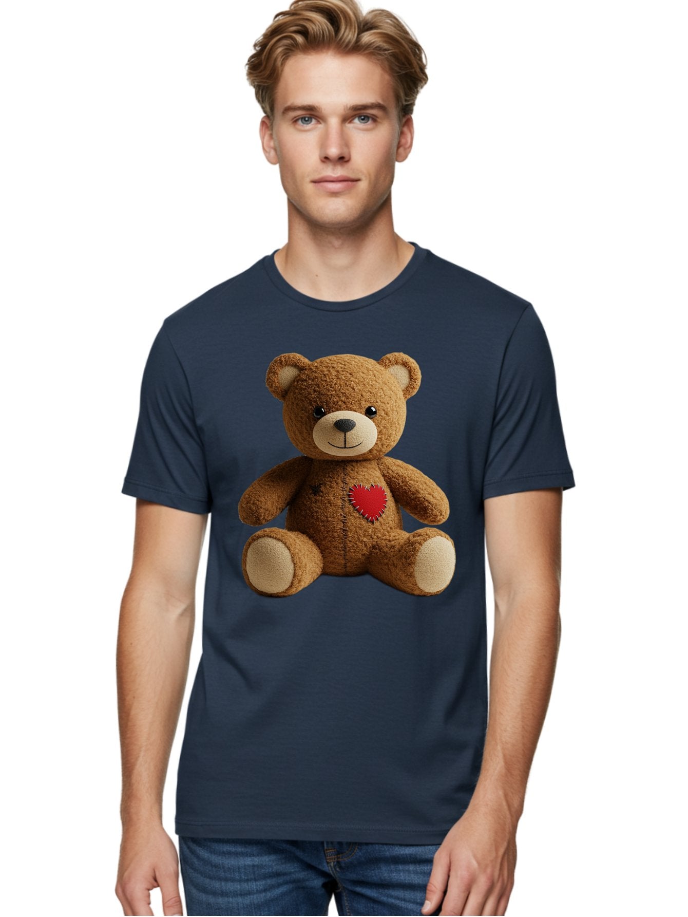 Teddy-Bear-With-Heart Men'S Graphic Tee, 100% Cotton, Comfortable Casual Summer Wear, Machine Washable, Vintage Camera, Old Camera, Antique Camera, Black Camera, Classic Photography, Photography Equipment, Nostalgic Device, Film Camera, Bal473 22