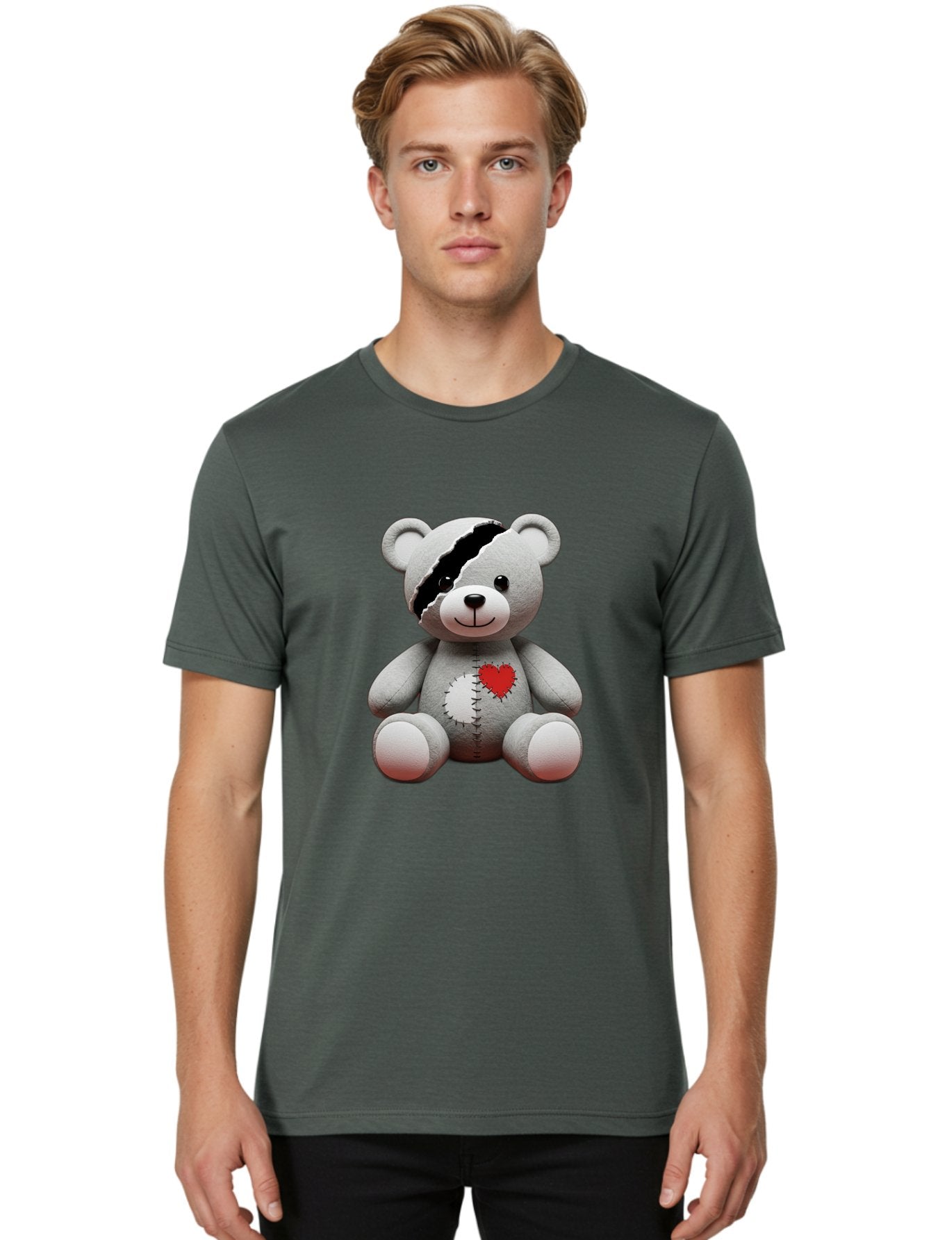 Teddy-Bear-With-Stitches Men'S Graphic Tee, 100% Cotton, Comfortable Casual Summer Wear, Machine Washable, Vintage Camera, Old Camera, Antique Camera, Black Camera, Classic Photography, Photography Equipment, Nostalgic Device, Film Camera, Bal474 17
