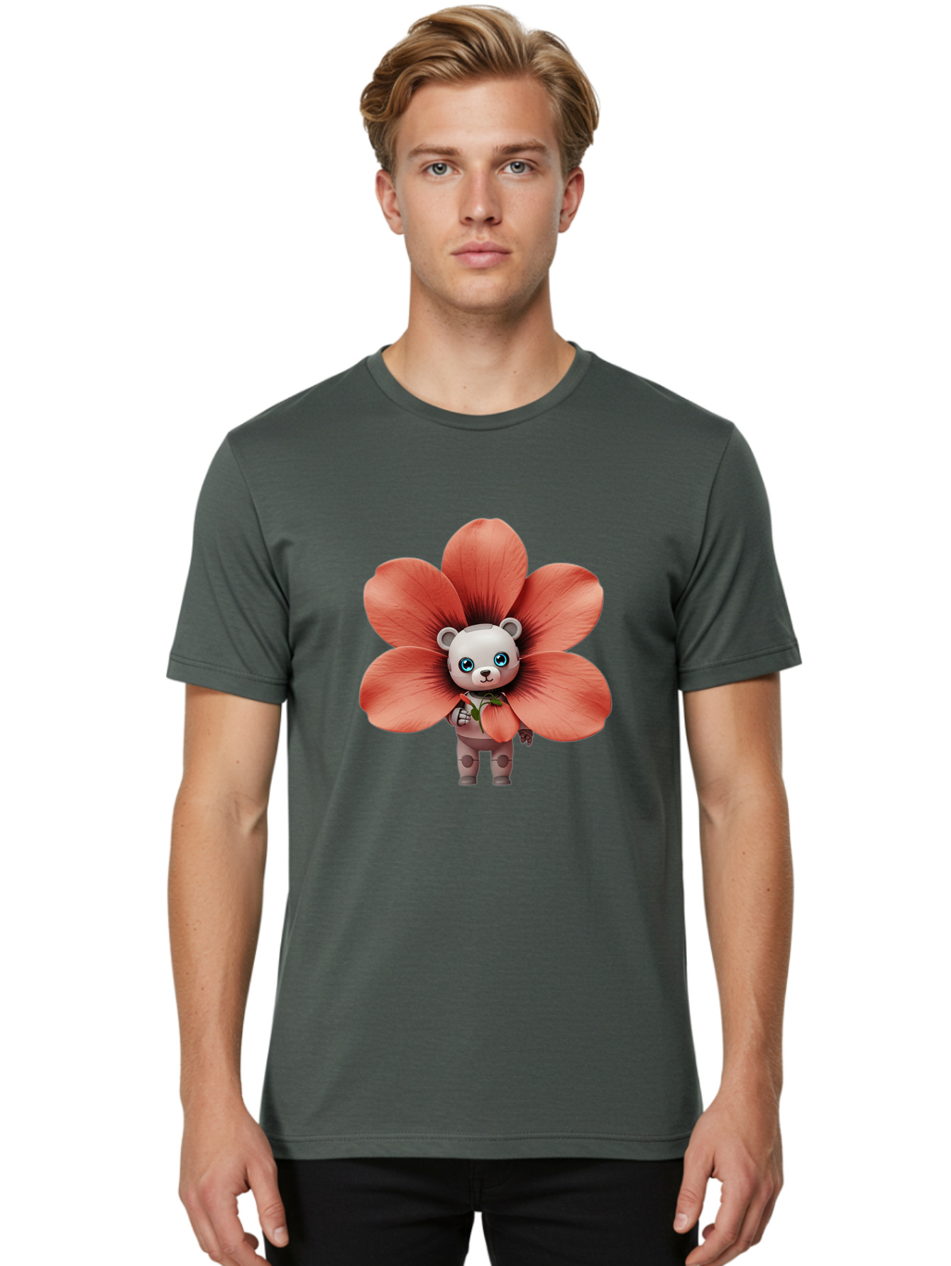 Teddy-In-Flower Men'S Graphic Tee, 100% Cotton, Comfortable Casual Summer Wear, Machine Washable, Vintage Camera, Old Camera, Antique Camera, Black Camera, Classic Photography, Photography Equipment, Nostalgic Device, Film Camera, Camera Art Bal480 28