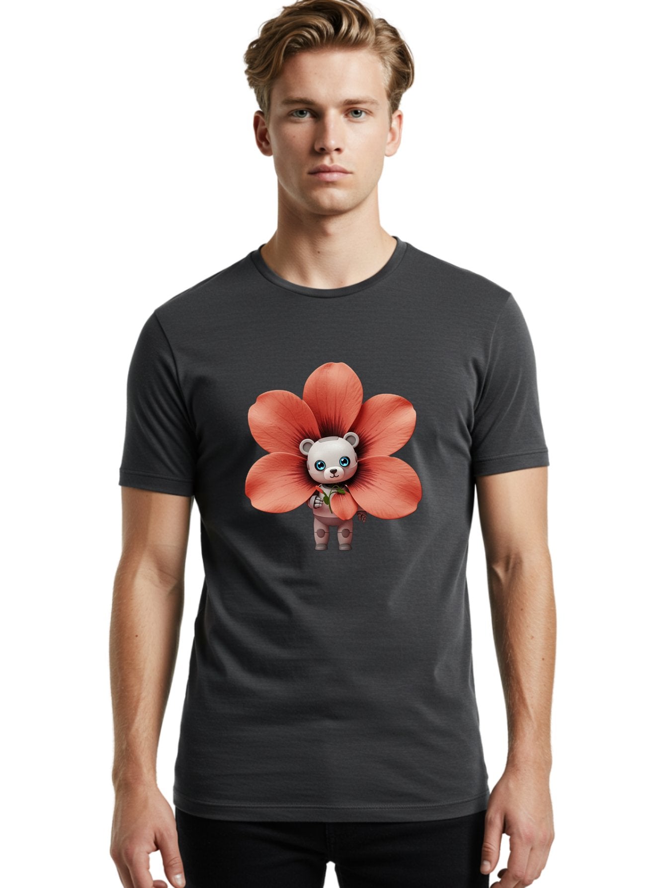 Teddy-In-Flower Men'S Graphic Tee, 100% Cotton, Comfortable Casual Summer Wear, Machine Washable, Vintage Camera, Old Camera, Antique Camera, Black Camera, Classic Photography, Photography Equipment, Nostalgic Device, Film Camera, Camera Art Bal480 17