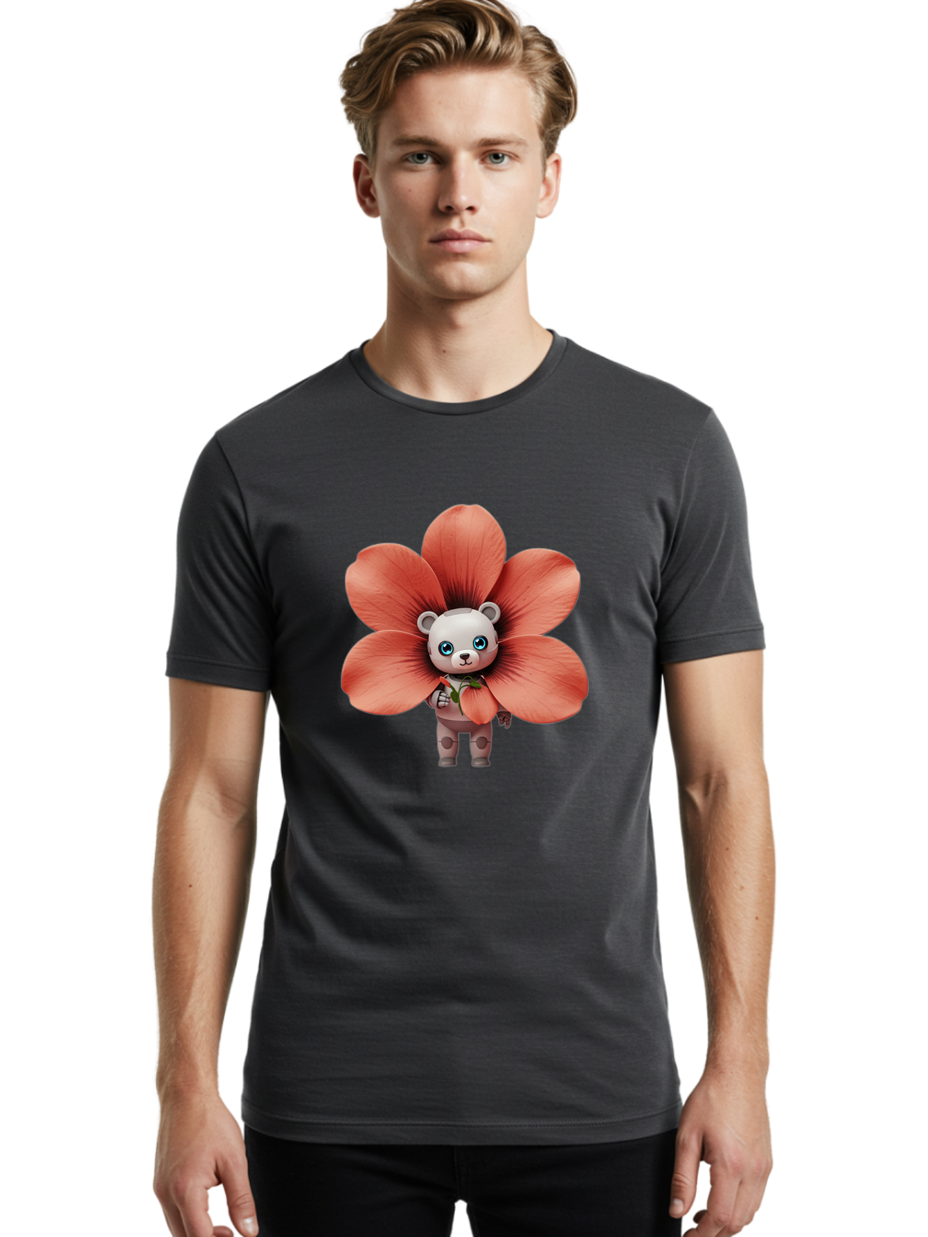 Teddy-In-Flower Men'S Graphic Tee, 100% Cotton, Comfortable Casual Summer Wear, Machine Washable, Vintage Camera, Old Camera, Antique Camera, Black Camera, Classic Photography, Photography Equipment, Nostalgic Device, Film Camera, Camera Art Bal480 29