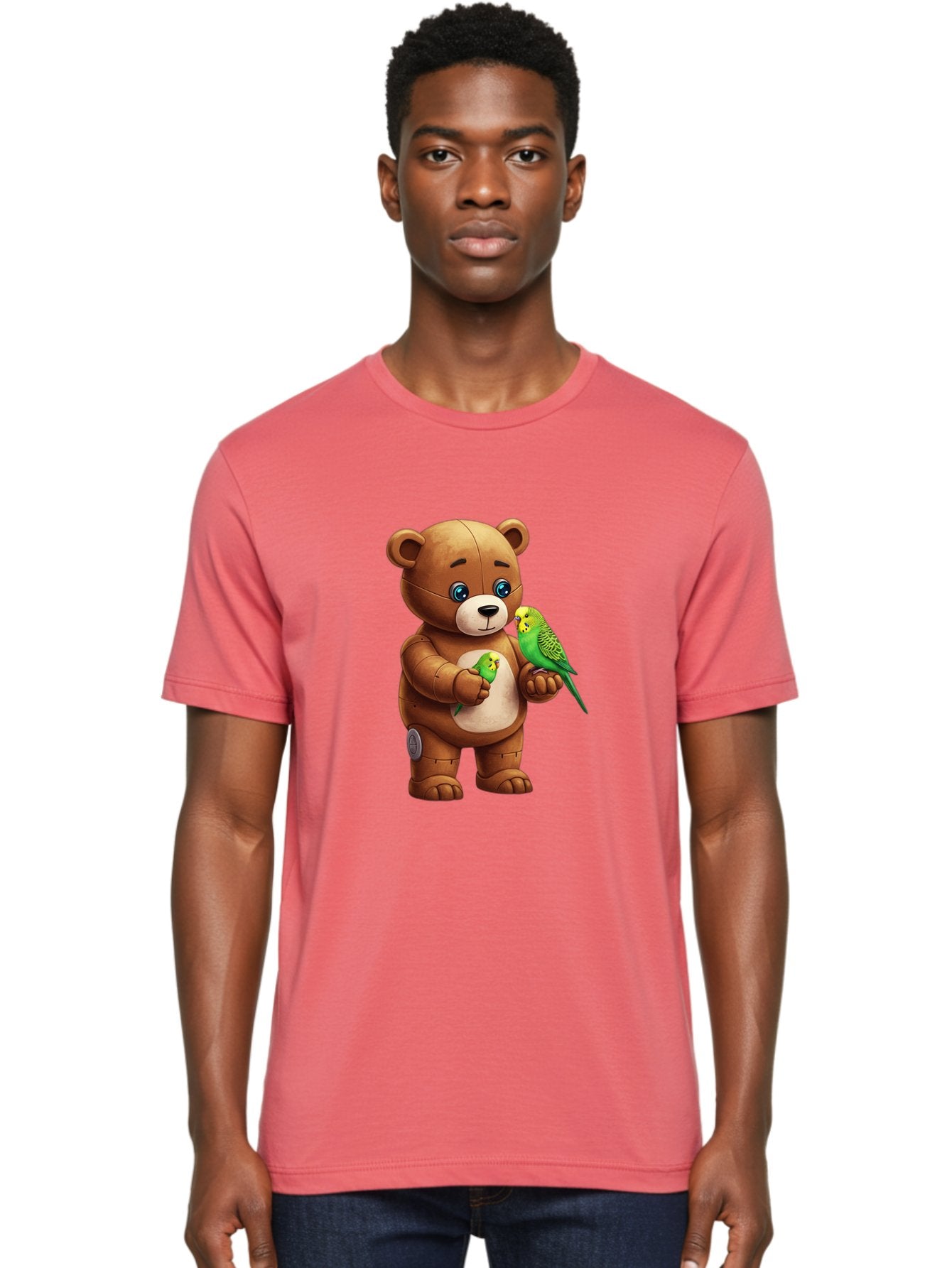 Teddy-With-Budgies Men'S Graphic Tee, 100% Cotton, Comfortable Casual Summer Wear, Machine Washable, Vintage Camera, Old Camera, Antique Camera, Black Camera, Classic Photography, Photography Equipment, Nostalgic Device, Film Camera, Bal481 30