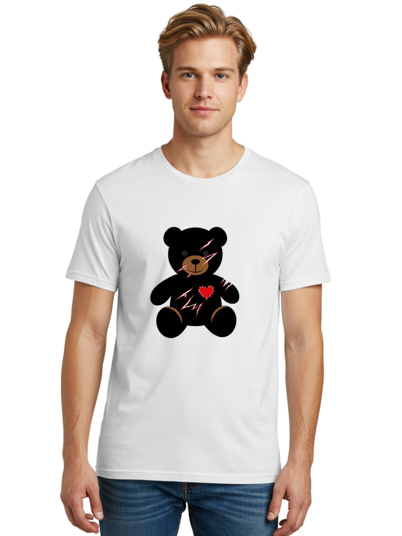 Teddy-With-Electrical-Stitches Men'S Graphic Tee, 100% Cotton, Comfortable Casual Summer Wear, Machine Washable, Vintage Camera, Old Camera, Antique Camera, Black Camera, Classic Photography, Photography Equipment, Nostalgic Device, Bal482 26