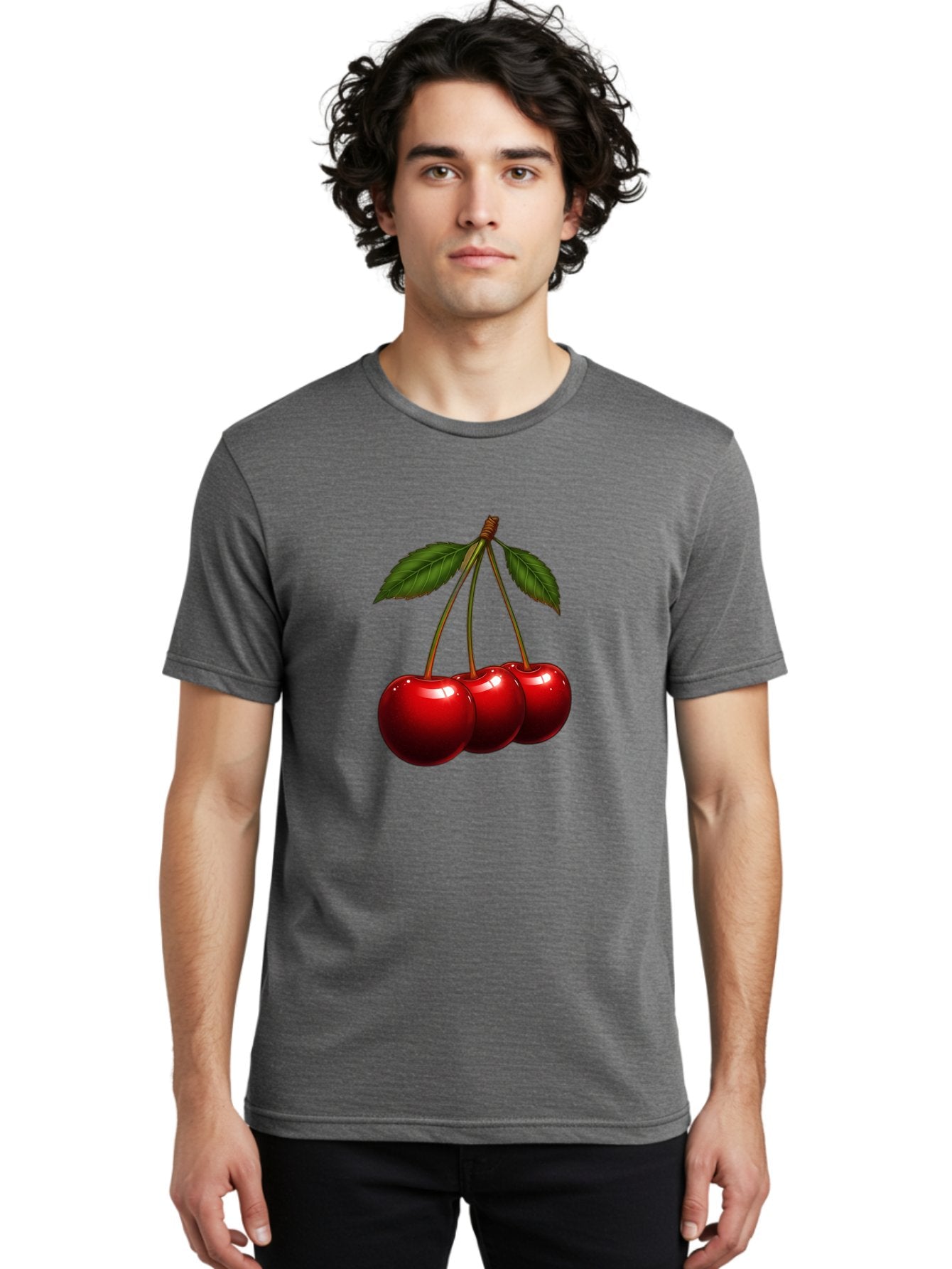 Three-Cherries-1 Men'S Graphic Tee, 100% Cotton, Comfortable Casual Summer Wear, Machine Washable, Vintage Camera, Old Camera, Antique Camera, Black Camera, Classic Photography, Photography Equipment, Nostalgic Device, Film Camera, Camera Art Bal486 18