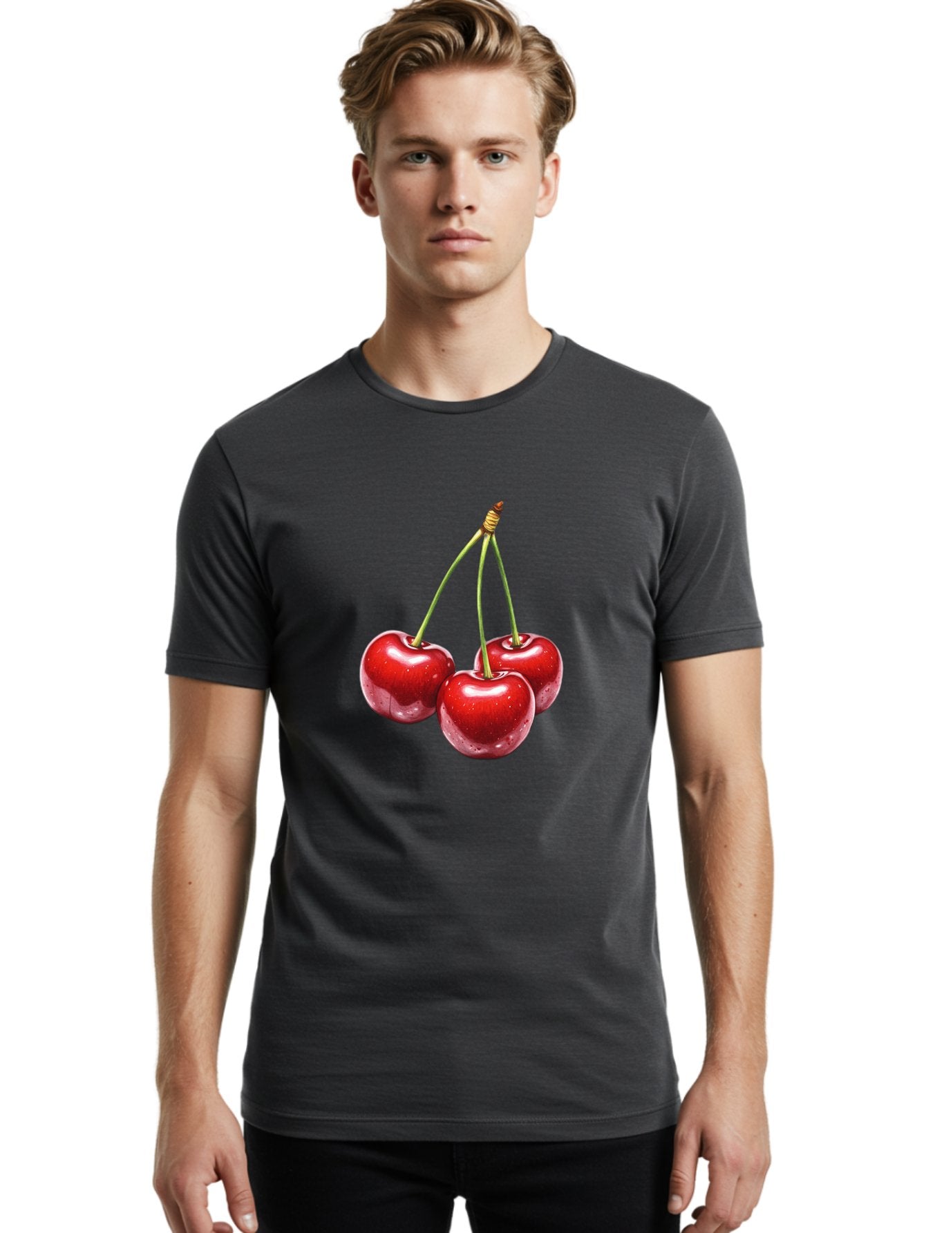 Three-Cherries Men'S Graphic Tee, 100% Cotton, Comfortable Casual Summer Wear, Machine Washable, Vintage Camera, Old Camera, Antique Camera, Black Camera, Classic Photography, Photography Equipment, Nostalgic Device, Film Camera, Camera Art Bal487 18