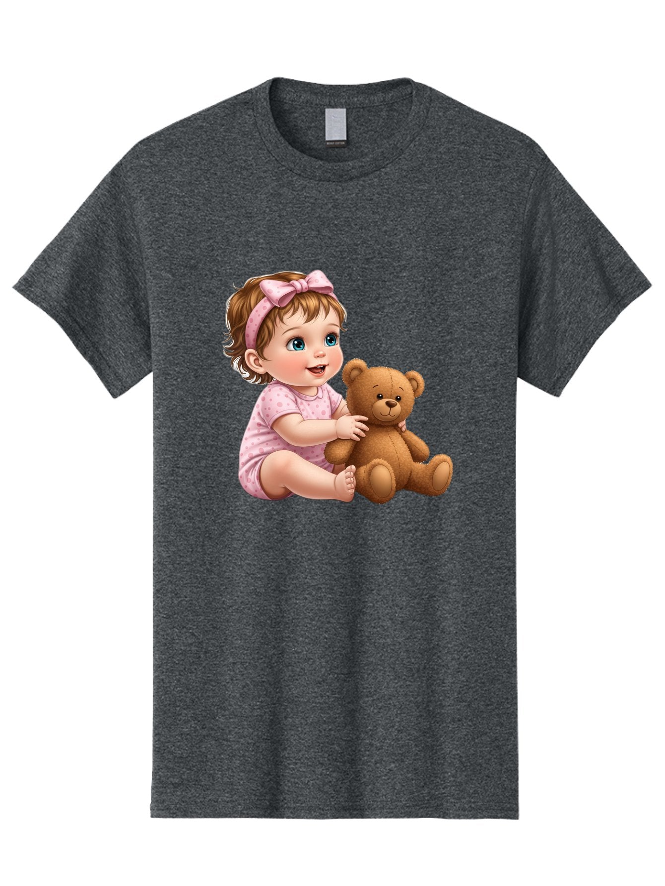Toddler-Girl-Hugging-Teddy Men'S Graphic Tee, 100% Cotton, Comfortable Casual Summer Wear, Machine Washable, Vintage Camera, Old Camera, Antique Camera, Black Camera, Classic Photography, Photography Equipment, Nostalgic Device, Film Camera, Bal494 3