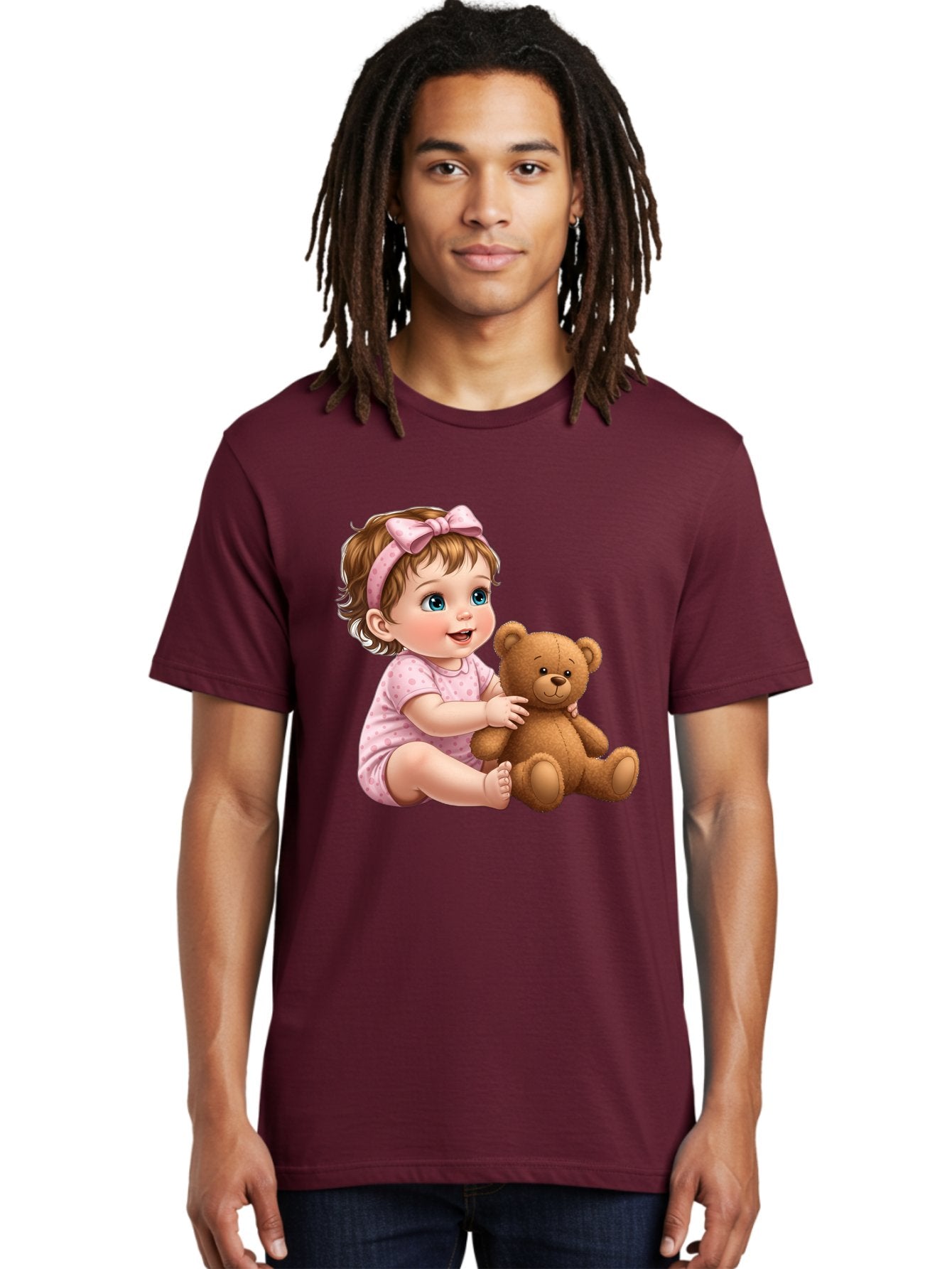 Toddler-Girl-Hugging-Teddy Men'S Graphic Tee, 100% Cotton, Comfortable Casual Summer Wear, Machine Washable, Vintage Camera, Old Camera, Antique Camera, Black Camera, Classic Photography, Photography Equipment, Nostalgic Device, Film Camera, Bal494 20