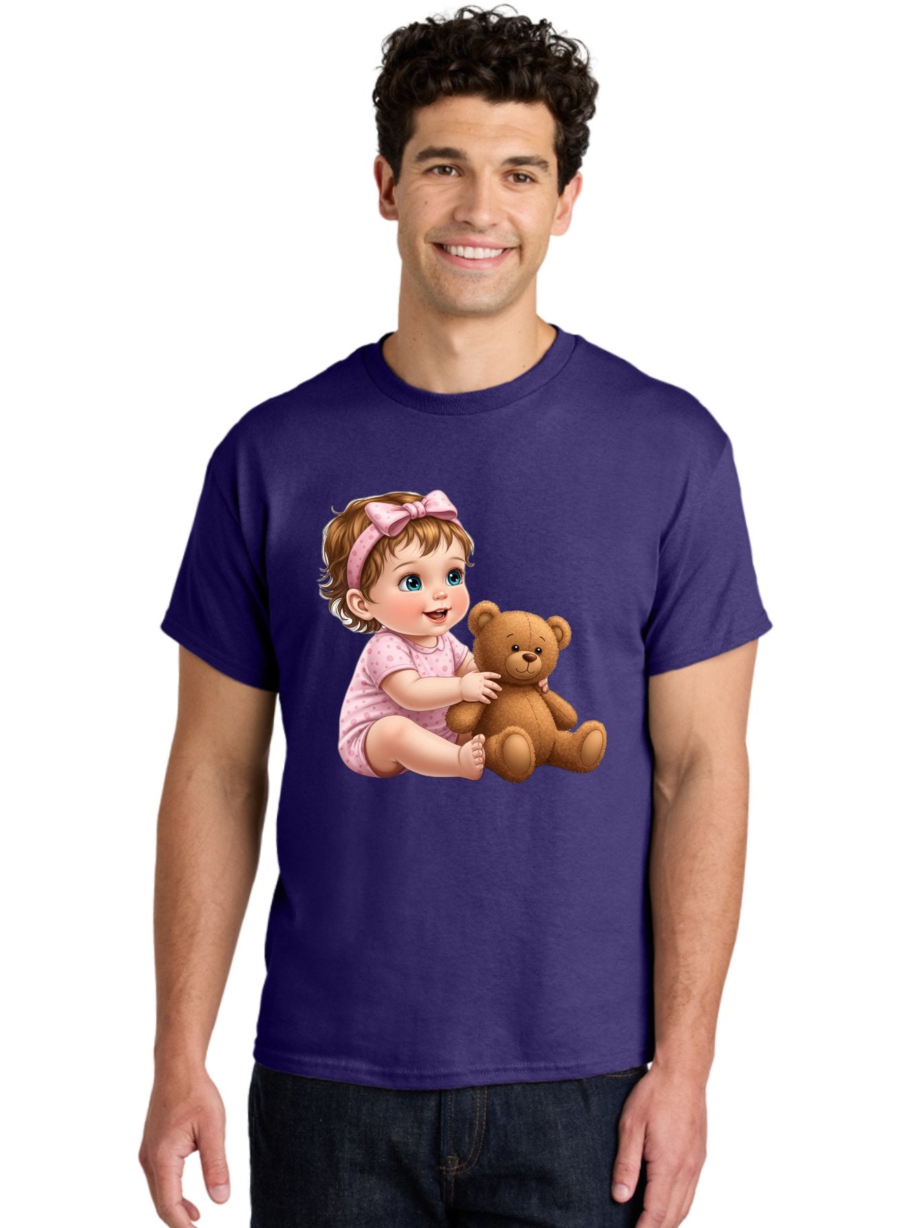 Toddler-Girl-Hugging-Teddy Men'S Graphic Tee, 100% Cotton, Comfortable Casual Summer Wear, Machine Washable, Vintage Camera, Old Camera, Antique Camera, Black Camera, Classic Photography, Photography Equipment, Nostalgic Device, Film Camera, Bal494 21