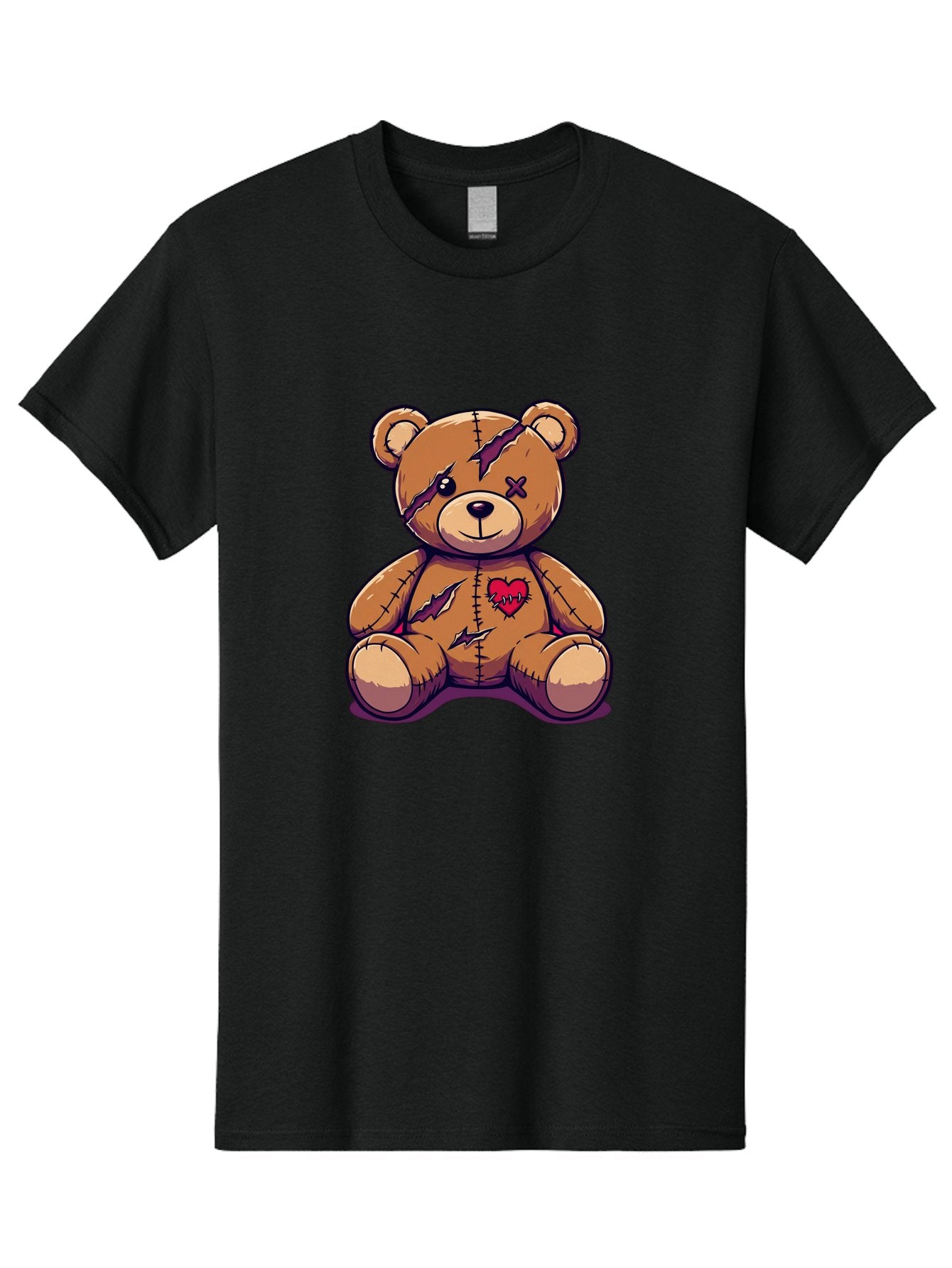 Torn-Teddy-Bear Men'S Graphic Tee, 100% Cotton, Comfortable Casual Summer Wear, Machine Washable, Vintage Camera, Old Camera, Antique Camera, Black Camera, Classic Photography, Photography Equipment, Nostalgic Device, Film Camera, Camera Art Bal497 8