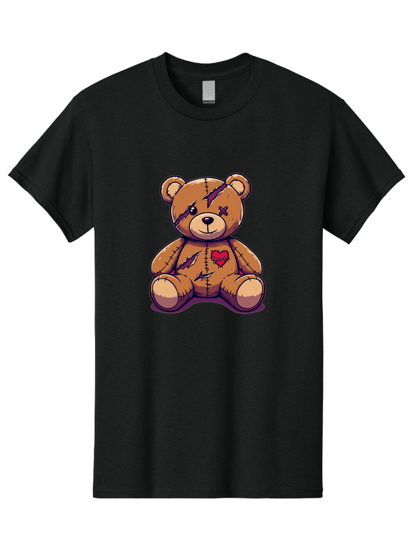 Torn-Teddy-Bear Men'S Graphic Tee, 100% Cotton, Comfortable Casual Summer Wear, Machine Washable, Vintage Camera, Old Camera, Antique Camera, Black Camera, Classic Photography, Photography Equipment, Nostalgic Device, Film Camera, Camera Art Bal497 6