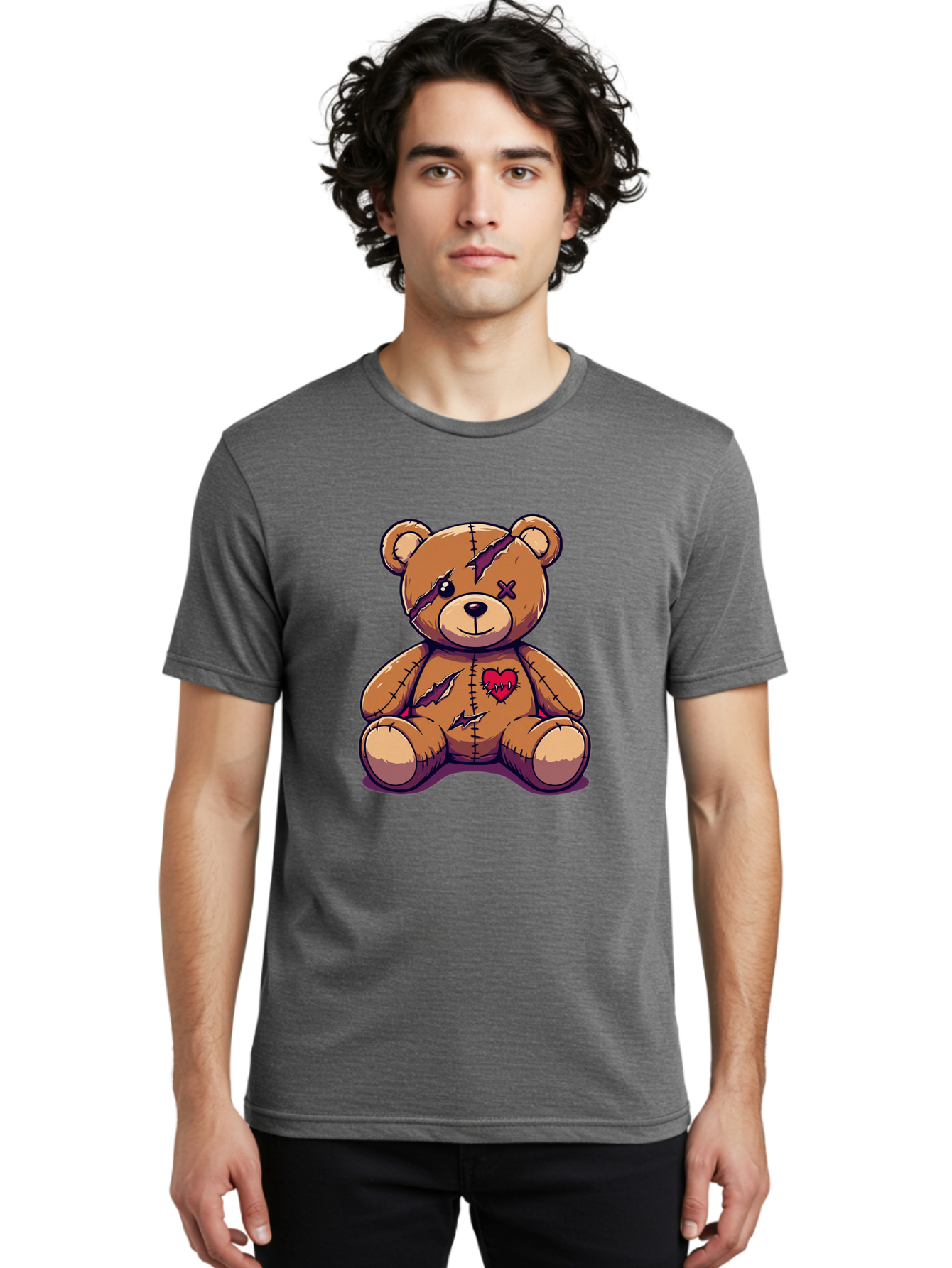 Torn-Teddy-Bear Men'S Graphic Tee, 100% Cotton, Comfortable Casual Summer Wear, Machine Washable, Vintage Camera, Old Camera, Antique Camera, Black Camera, Classic Photography, Photography Equipment, Nostalgic Device, Film Camera, Camera Art Bal497 25