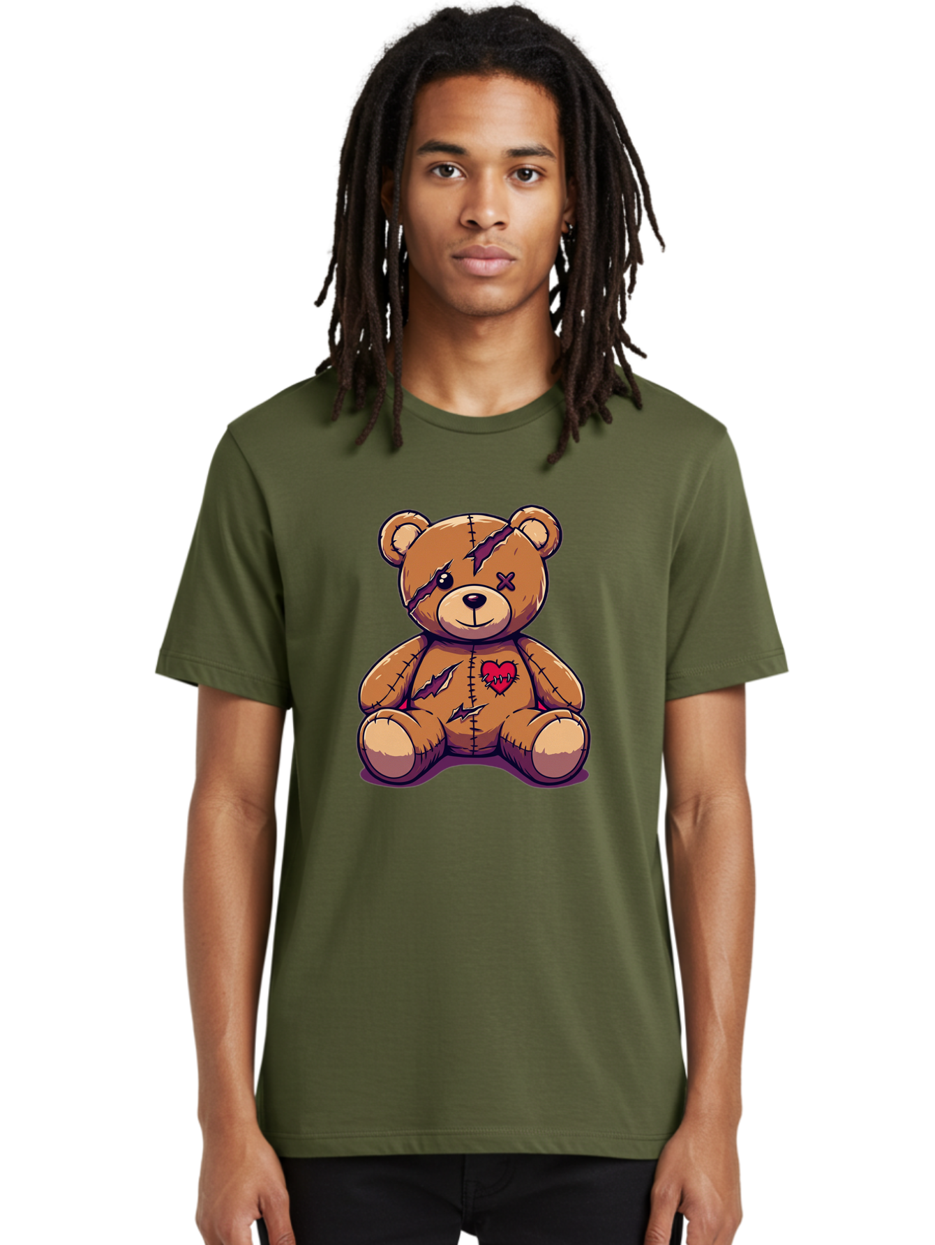 Torn-Teddy-Bear Men'S Graphic Tee, 100% Cotton, Comfortable Casual Summer Wear, Machine Washable, Vintage Camera, Old Camera, Antique Camera, Black Camera, Classic Photography, Photography Equipment, Nostalgic Device, Film Camera, Camera Art Bal497 30