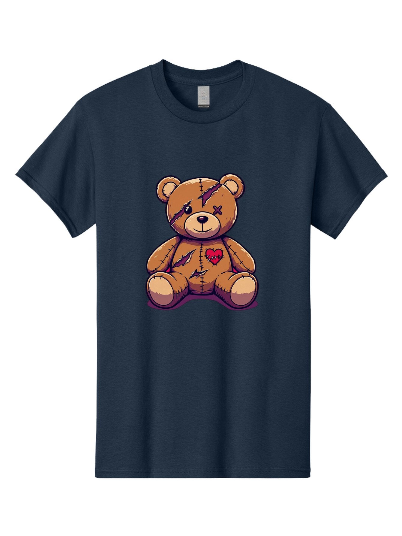 Torn-Teddy-Bear Men'S Graphic Tee, 100% Cotton, Comfortable Casual Summer Wear, Machine Washable, Vintage Camera, Old Camera, Antique Camera, Black Camera, Classic Photography, Photography Equipment, Nostalgic Device, Film Camera, Camera Art Bal497