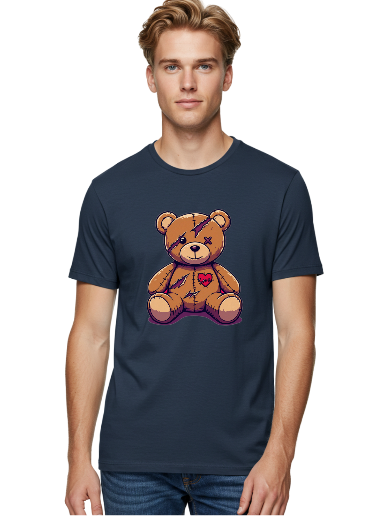 Torn-Teddy-Bear Men'S Graphic Tee, 100% Cotton, Comfortable Casual Summer Wear, Machine Washable, Vintage Camera, Old Camera, Antique Camera, Black Camera, Classic Photography, Photography Equipment, Nostalgic Device, Film Camera, Camera Art Bal497 26