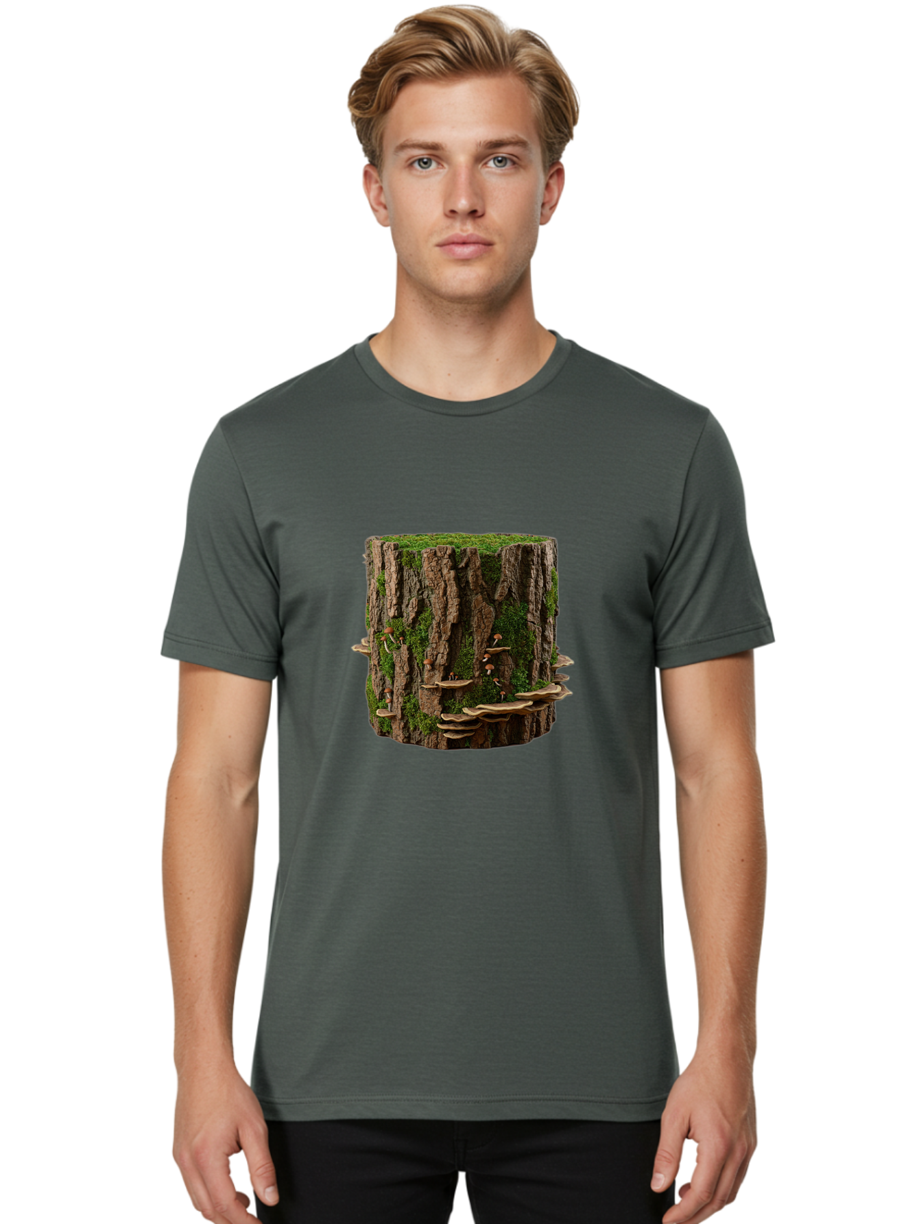 Tree-Stump-1 Men'S Graphic Tee, 100% Cotton, Comfortable Casual Summer Wear, Machine Washable, Vintage Camera, Old Camera, Antique Camera, Black Camera, Classic Photography, Photography Equipment, Nostalgic Device, Film Camera, Camera Art Bal500 28