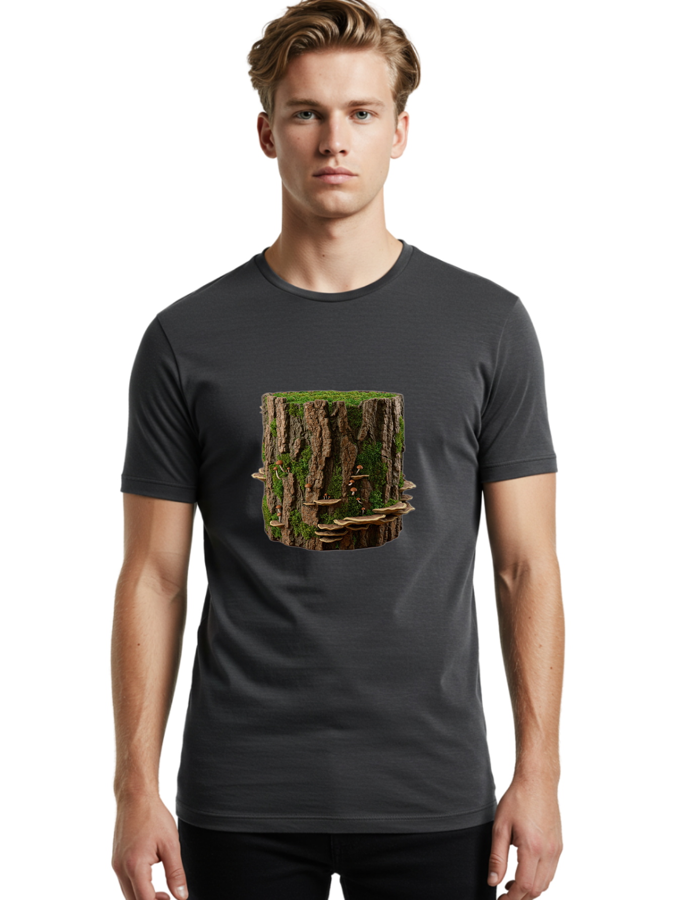 Tree-Stump-1 Men'S Graphic Tee, 100% Cotton, Comfortable Casual Summer Wear, Machine Washable, Vintage Camera, Old Camera, Antique Camera, Black Camera, Classic Photography, Photography Equipment, Nostalgic Device, Film Camera, Camera Art Bal500 16