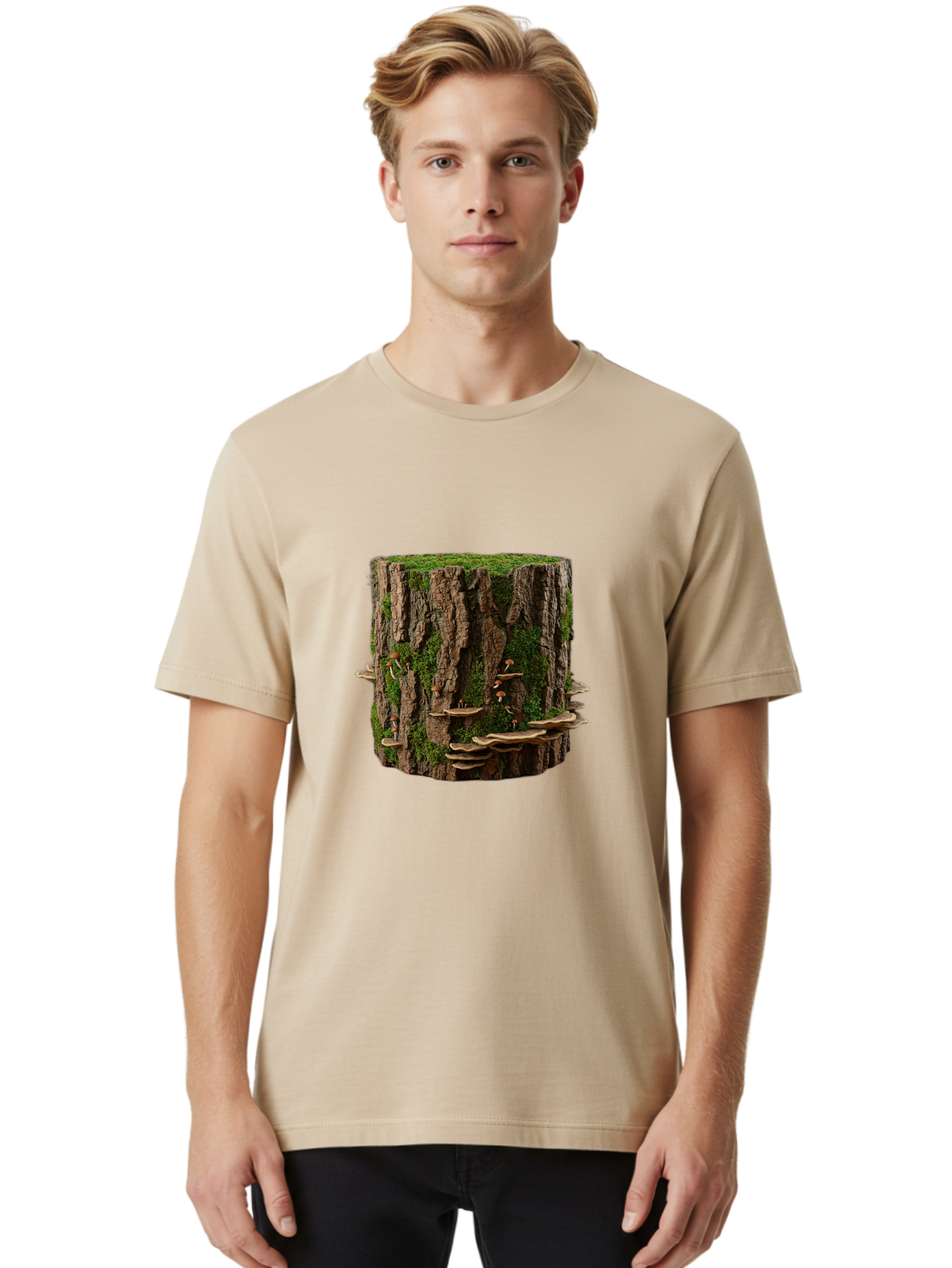 Tree-Stump-1 Men'S Graphic Tee, 100% Cotton, Comfortable Casual Summer Wear, Machine Washable, Vintage Camera, Old Camera, Antique Camera, Black Camera, Classic Photography, Photography Equipment, Nostalgic Device, Film Camera, Camera Art Bal500 18