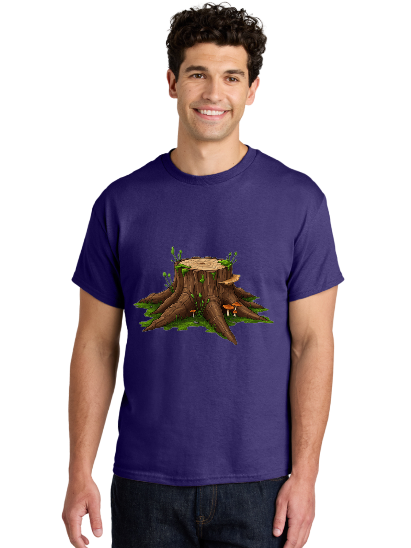 Tree-Stump-Mushrooms Men'S Graphic Tee, 100% Cotton, Comfortable Casual Summer Wear, Machine Washable, Vintage Camera, Old Camera, Antique Camera, Black Camera, Classic Photography, Photography Equipment, Nostalgic Device, Film Camera, Bal503 17