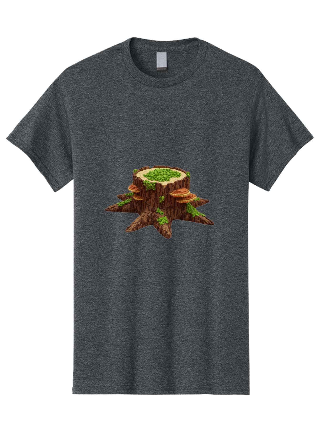 Tree-Stump-With-Mushrooms-1 Men'S Graphic Tee, 100% Cotton, Comfortable Casual Summer Wear, Machine Washable, Vintage Camera, Old Camera, Antique Camera, Black Camera, Classic Photography, Photography Equipment, Nostalgic Device, Film Camera, Bal504 6