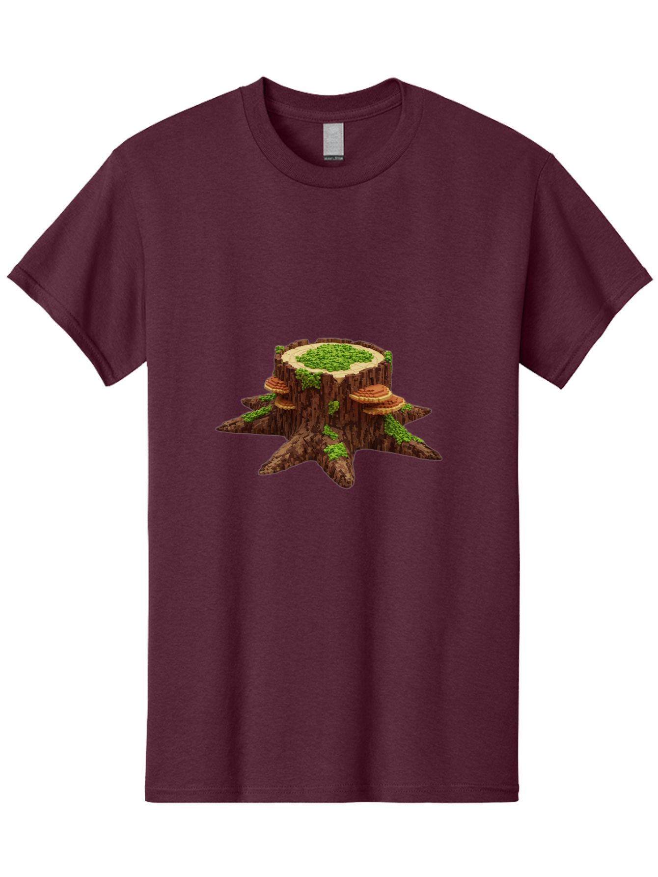 Tree-Stump-With-Mushrooms-1 Men'S Graphic Tee, 100% Cotton, Comfortable Casual Summer Wear, Machine Washable, Vintage Camera, Old Camera, Antique Camera, Black Camera, Classic Photography, Photography Equipment, Nostalgic Device, Film Camera, Bal504 5