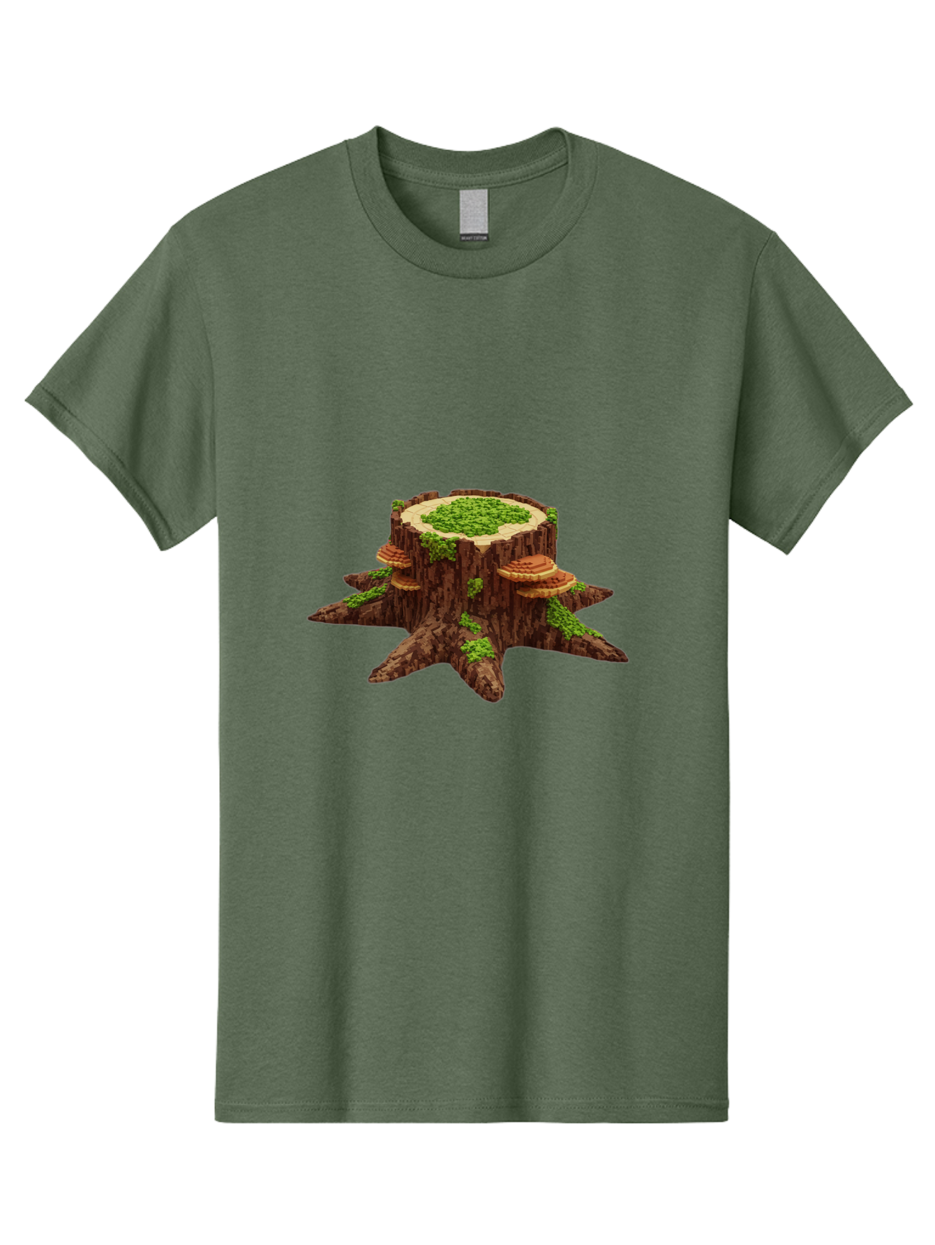 Tree-Stump-With-Mushrooms-1 Men'S Graphic Tee, 100% Cotton, Comfortable Casual Summer Wear, Machine Washable, Vintage Camera, Old Camera, Antique Camera, Black Camera, Classic Photography, Photography Equipment, Nostalgic Device, Film Camera, Bal504 11