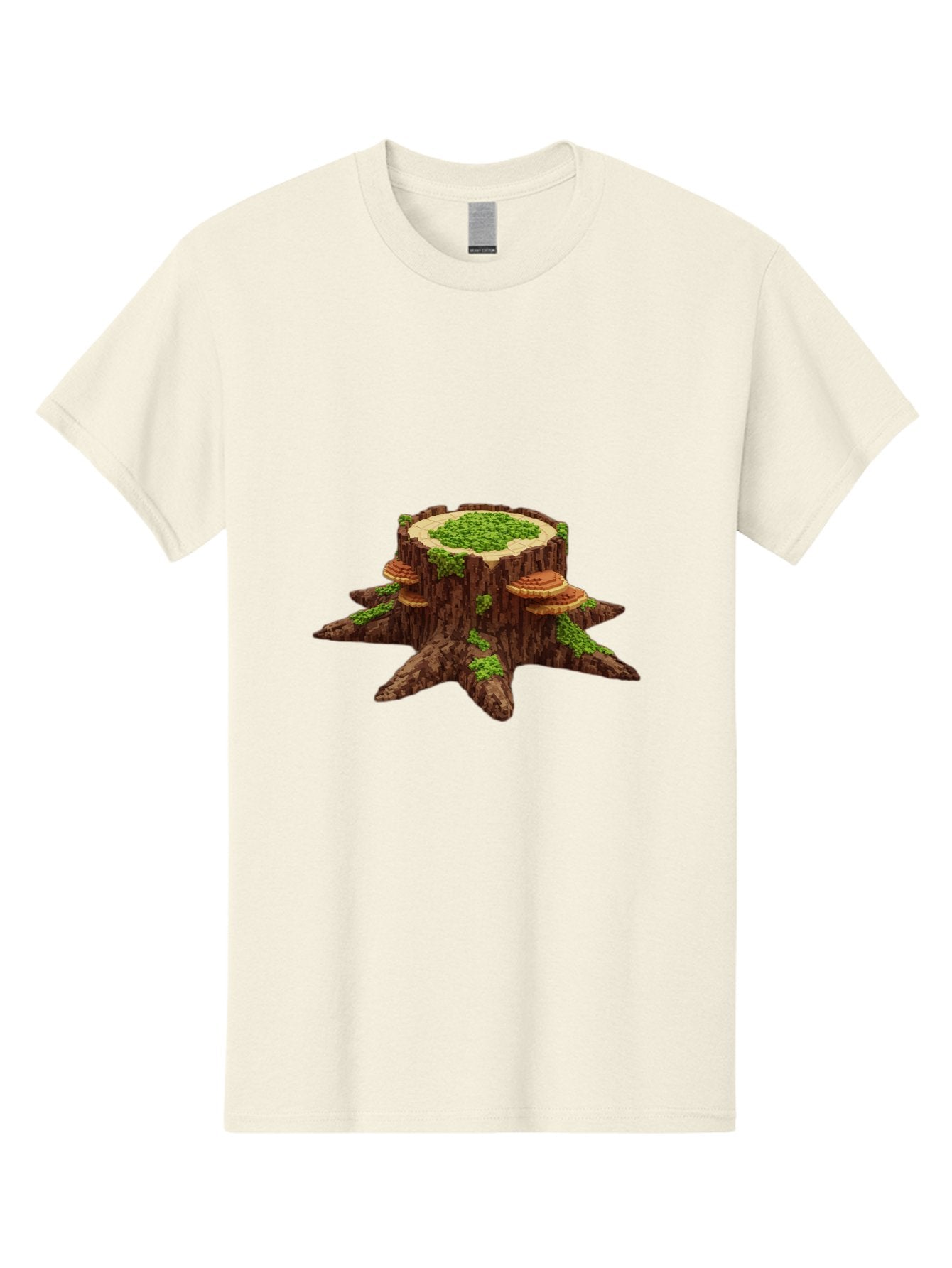 Tree-Stump-With-Mushrooms-1 Men'S Graphic Tee, 100% Cotton, Comfortable Casual Summer Wear, Machine Washable, Vintage Camera, Old Camera, Antique Camera, Black Camera, Classic Photography, Photography Equipment, Nostalgic Device, Film Camera, Bal504 5