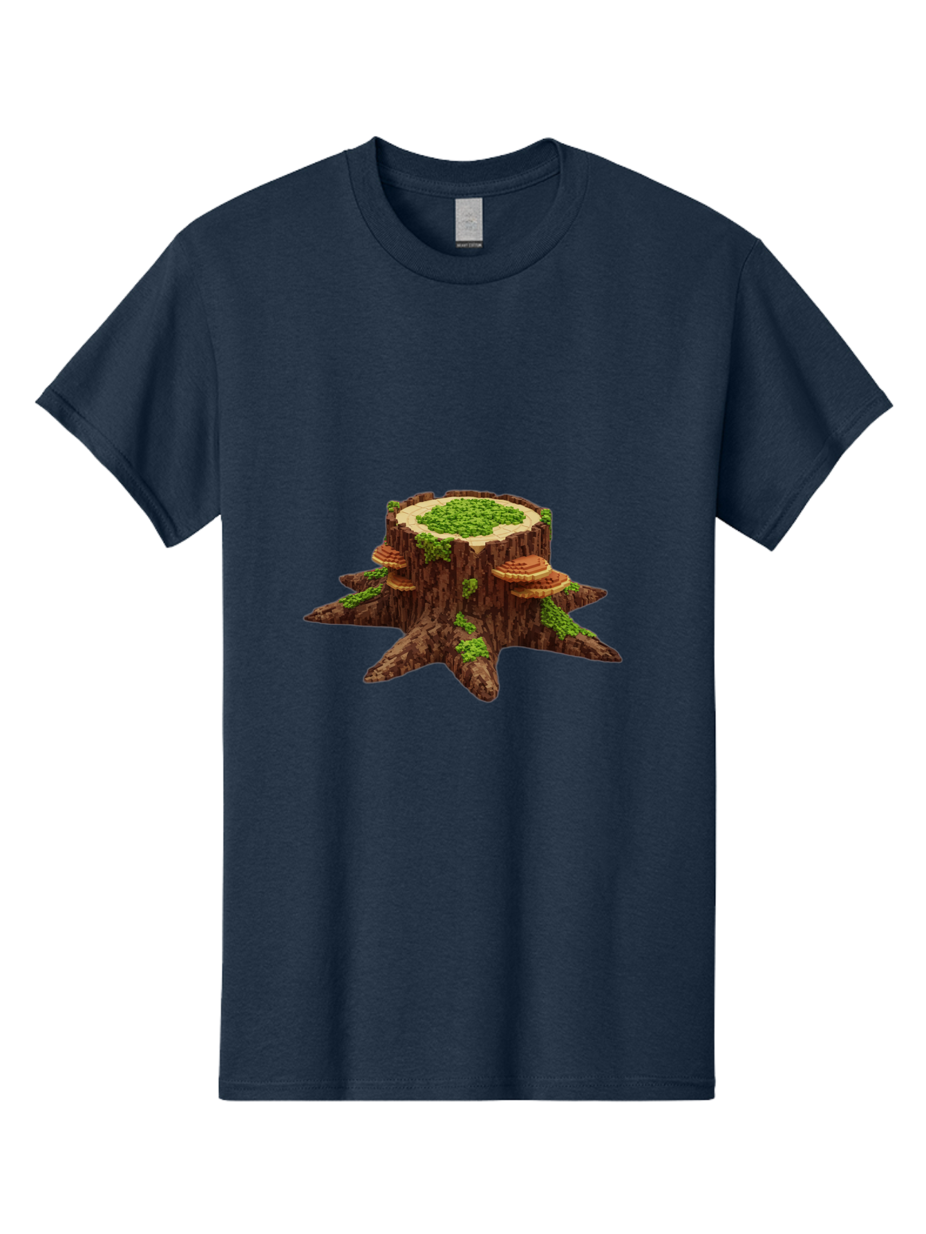 Tree-Stump-With-Mushrooms-1 Men'S Graphic Tee, 100% Cotton, Comfortable Casual Summer Wear, Machine Washable, Vintage Camera, Old Camera, Antique Camera, Black Camera, Classic Photography, Photography Equipment, Nostalgic Device, Film Camera, Bal504 7