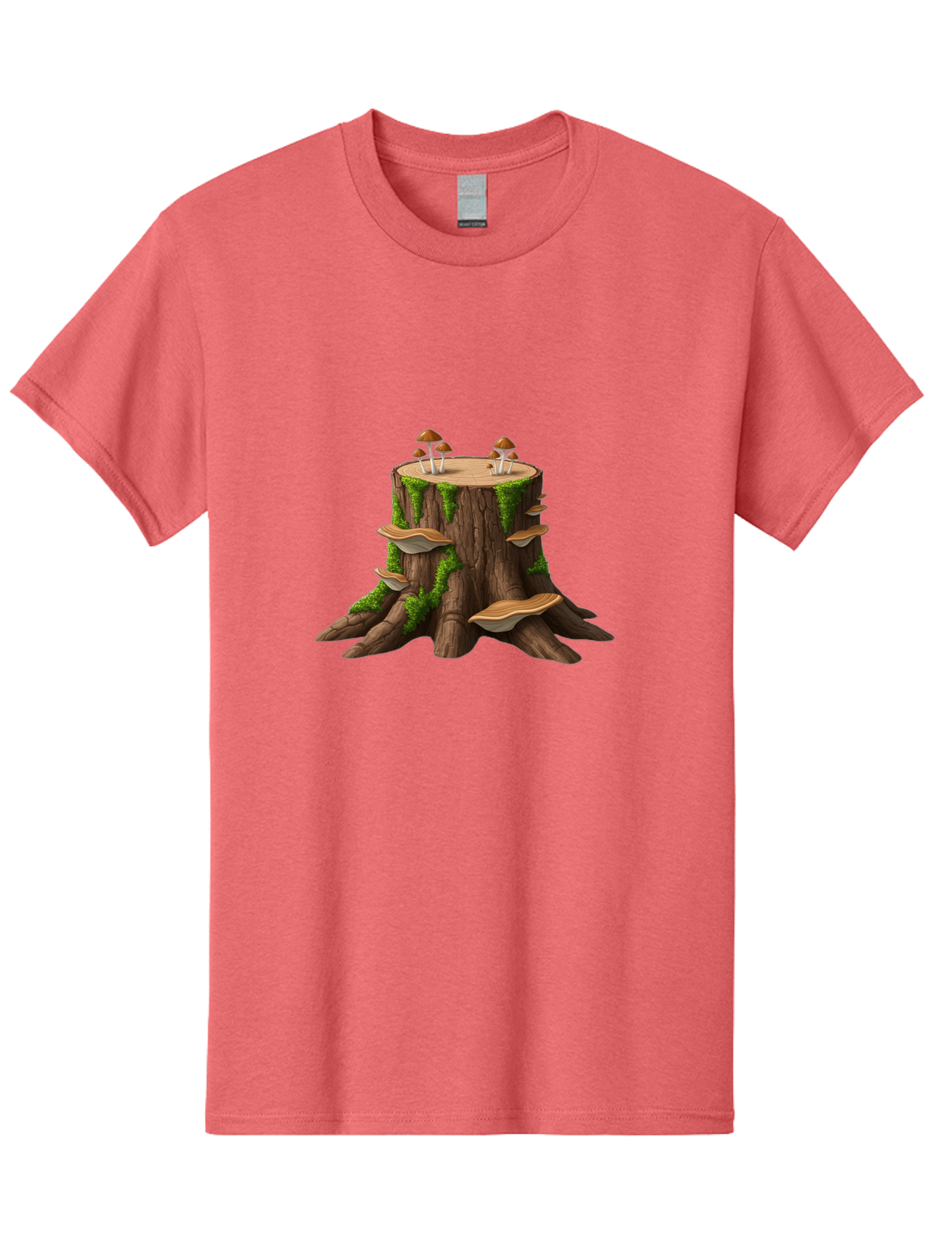 Tree-Stump-With-Mushrooms-3 Men'S Graphic Tee, 100% Cotton, Comfortable Casual Summer Wear, Machine Washable, Vintage Camera, Old Camera, Antique Camera, Black Camera, Classic Photography, Photography Equipment, Nostalgic Device, Film Camera, Bal506 7