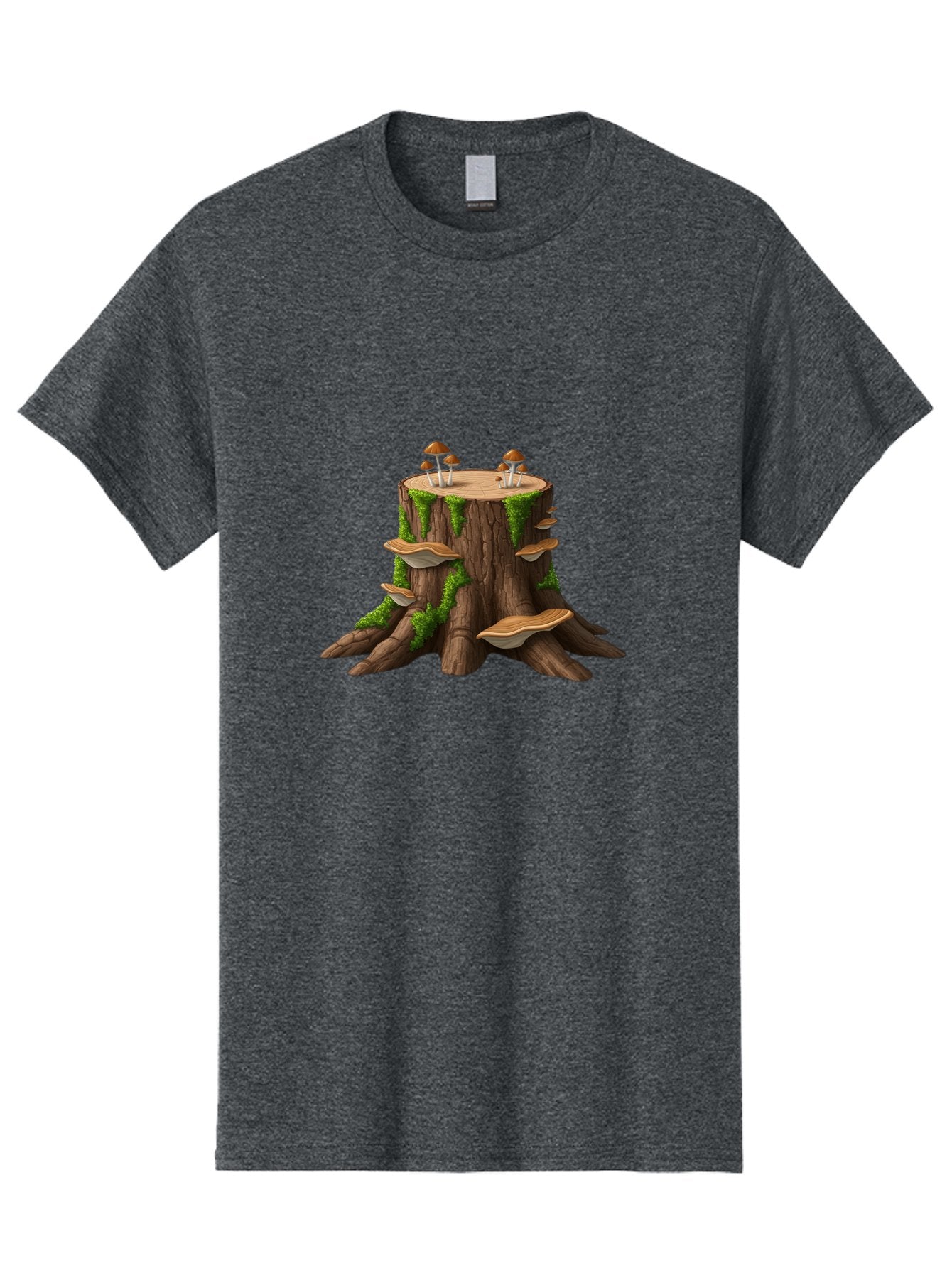 Tree-Stump-With-Mushrooms-3 Men'S Graphic Tee, 100% Cotton, Comfortable Casual Summer Wear, Machine Washable, Vintage Camera, Old Camera, Antique Camera, Black Camera, Classic Photography, Photography Equipment, Nostalgic Device, Film Camera, Bal506 14