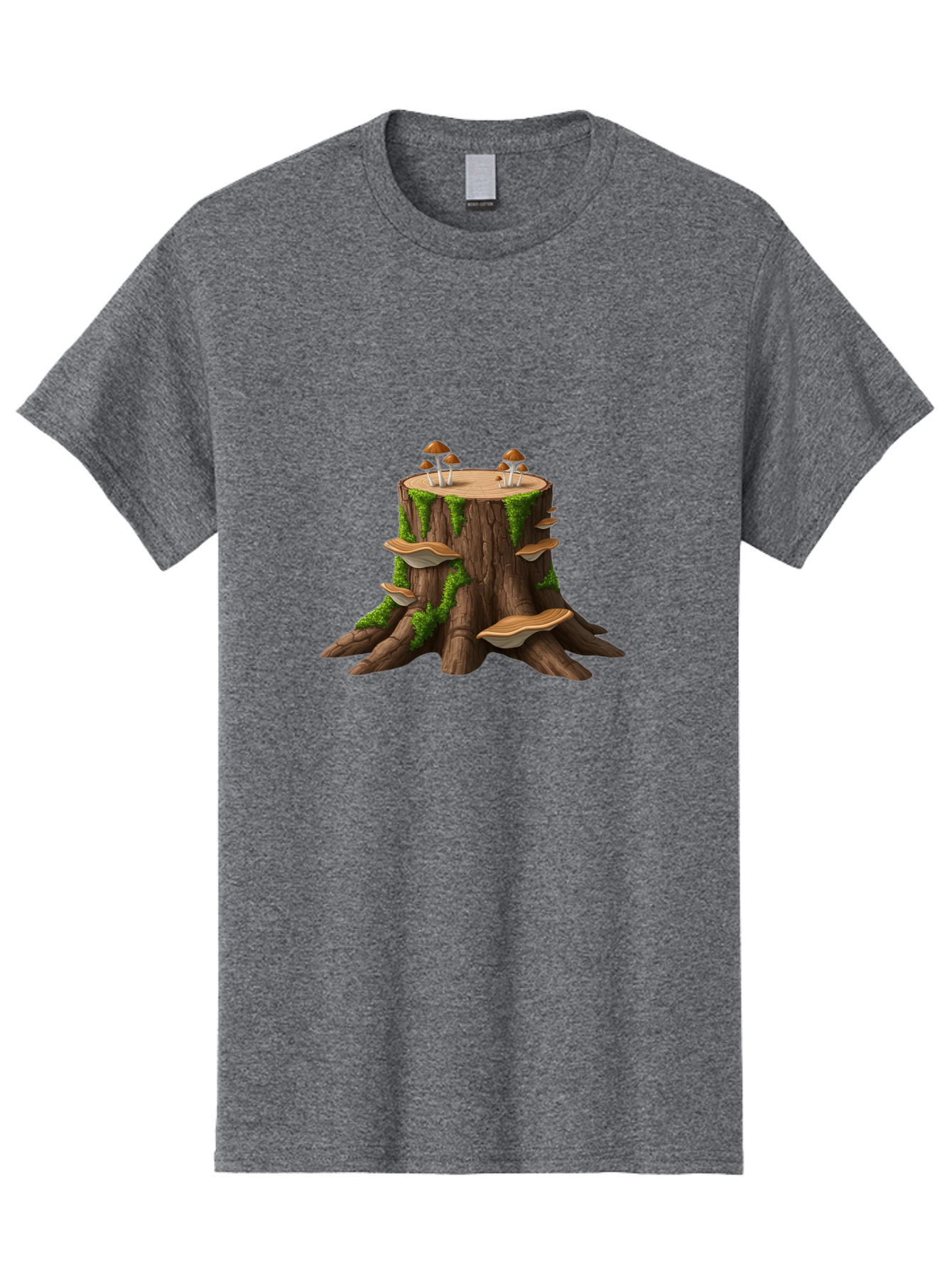 Tree-Stump-With-Mushrooms-3 Men'S Graphic Tee, 100% Cotton, Comfortable Casual Summer Wear, Machine Washable, Vintage Camera, Old Camera, Antique Camera, Black Camera, Classic Photography, Photography Equipment, Nostalgic Device, Film Camera, Bal506 13
