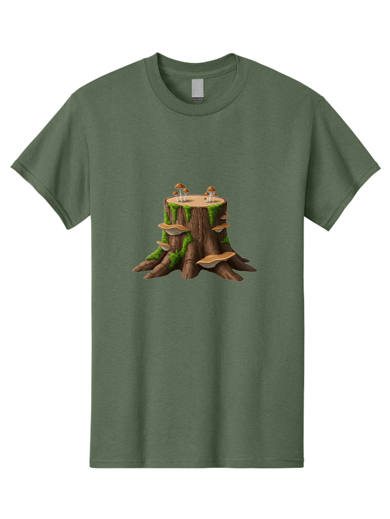 Tree-Stump-With-Mushrooms-3 Men'S Graphic Tee, 100% Cotton, Comfortable Casual Summer Wear, Machine Washable, Vintage Camera, Old Camera, Antique Camera, Black Camera, Classic Photography, Photography Equipment, Nostalgic Device, Film Camera, Bal506 5