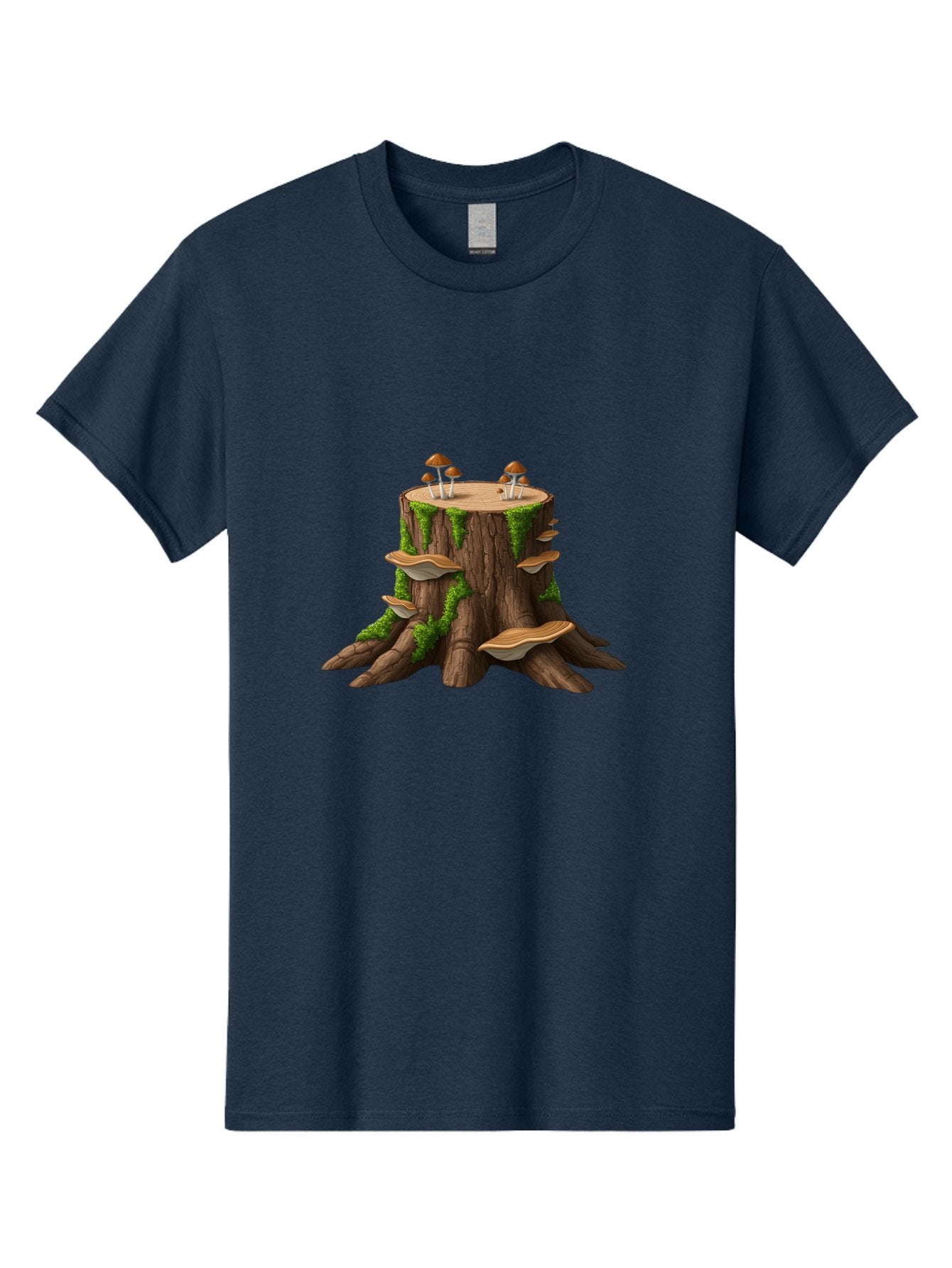 Tree-Stump-With-Mushrooms-3 Men'S Graphic Tee, 100% Cotton, Comfortable Casual Summer Wear, Machine Washable, Vintage Camera, Old Camera, Antique Camera, Black Camera, Classic Photography, Photography Equipment, Nostalgic Device, Film Camera, Bal506 8