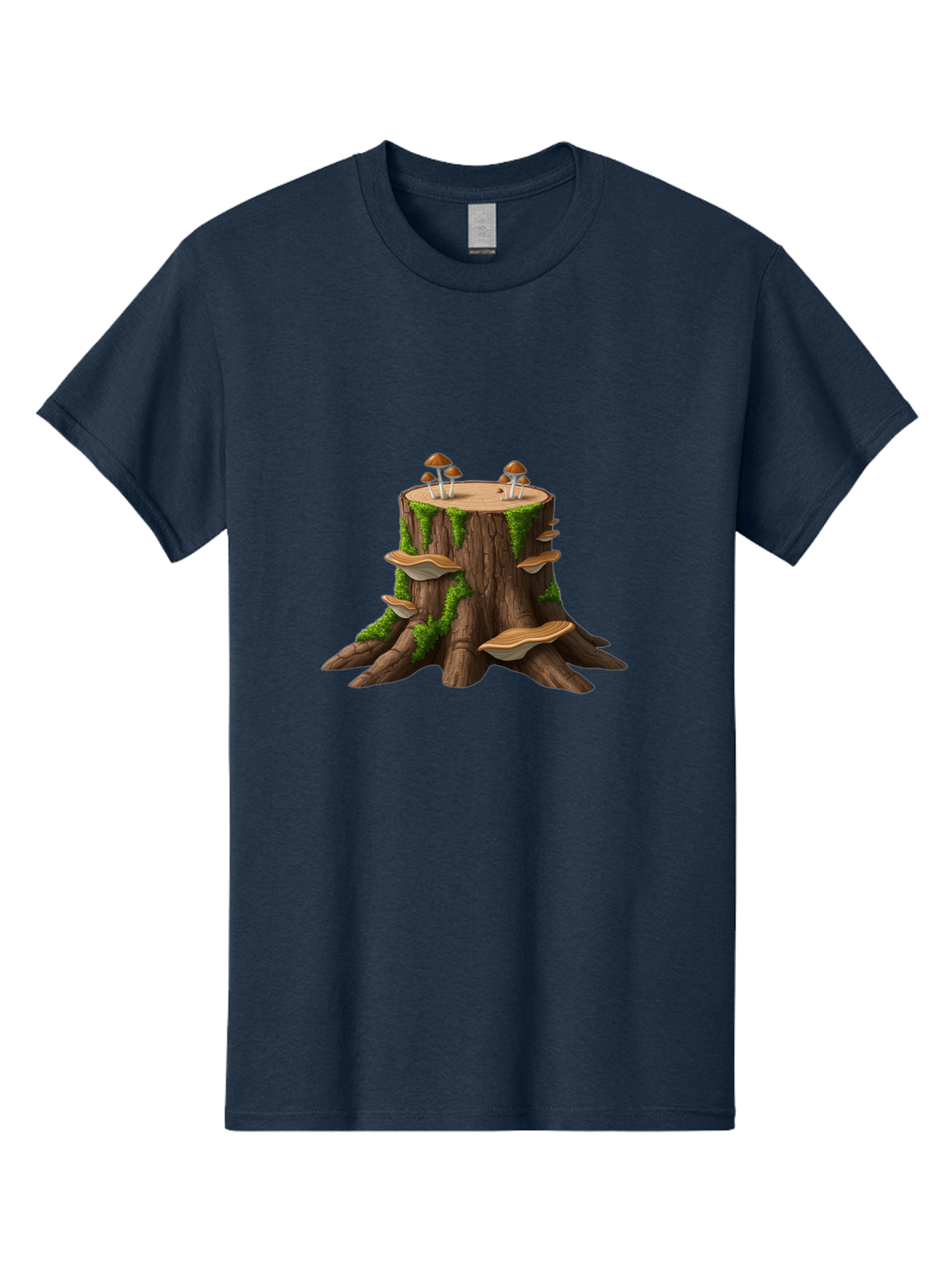 Tree-Stump-With-Mushrooms-3 Men'S Graphic Tee, 100% Cotton, Comfortable Casual Summer Wear, Machine Washable, Vintage Camera, Old Camera, Antique Camera, Black Camera, Classic Photography, Photography Equipment, Nostalgic Device, Film Camera, Bal506 6