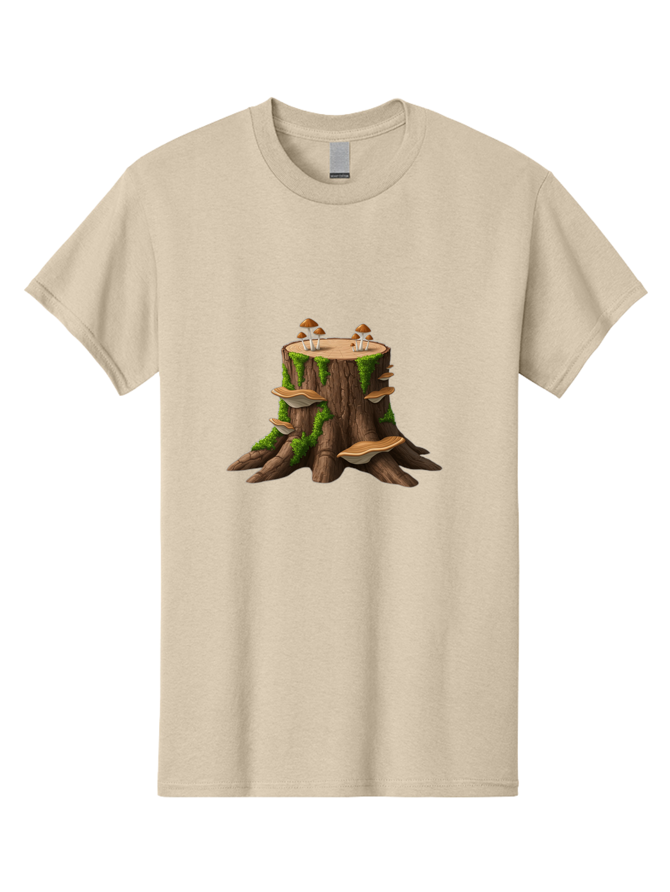 Tree-Stump-With-Mushrooms-3 Men'S Graphic Tee, 100% Cotton, Comfortable Casual Summer Wear, Machine Washable, Vintage Camera, Old Camera, Antique Camera, Black Camera, Classic Photography, Photography Equipment, Nostalgic Device, Film Camera, Bal506 14