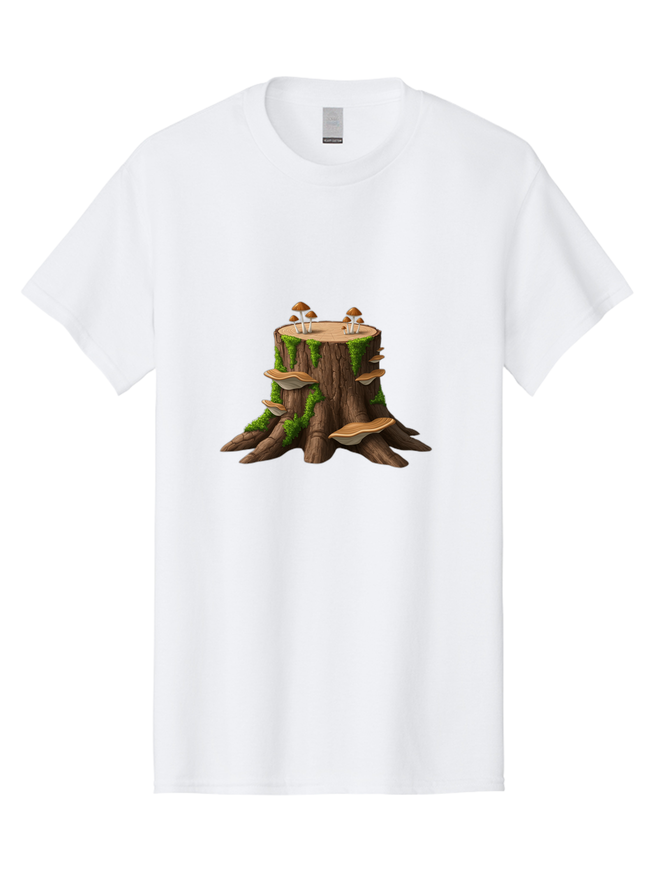 Tree-Stump-With-Mushrooms-3 Men'S Graphic Tee, 100% Cotton, Comfortable Casual Summer Wear, Machine Washable, Vintage Camera, Old Camera, Antique Camera, Black Camera, Classic Photography, Photography Equipment, Nostalgic Device, Film Camera, Bal506 15