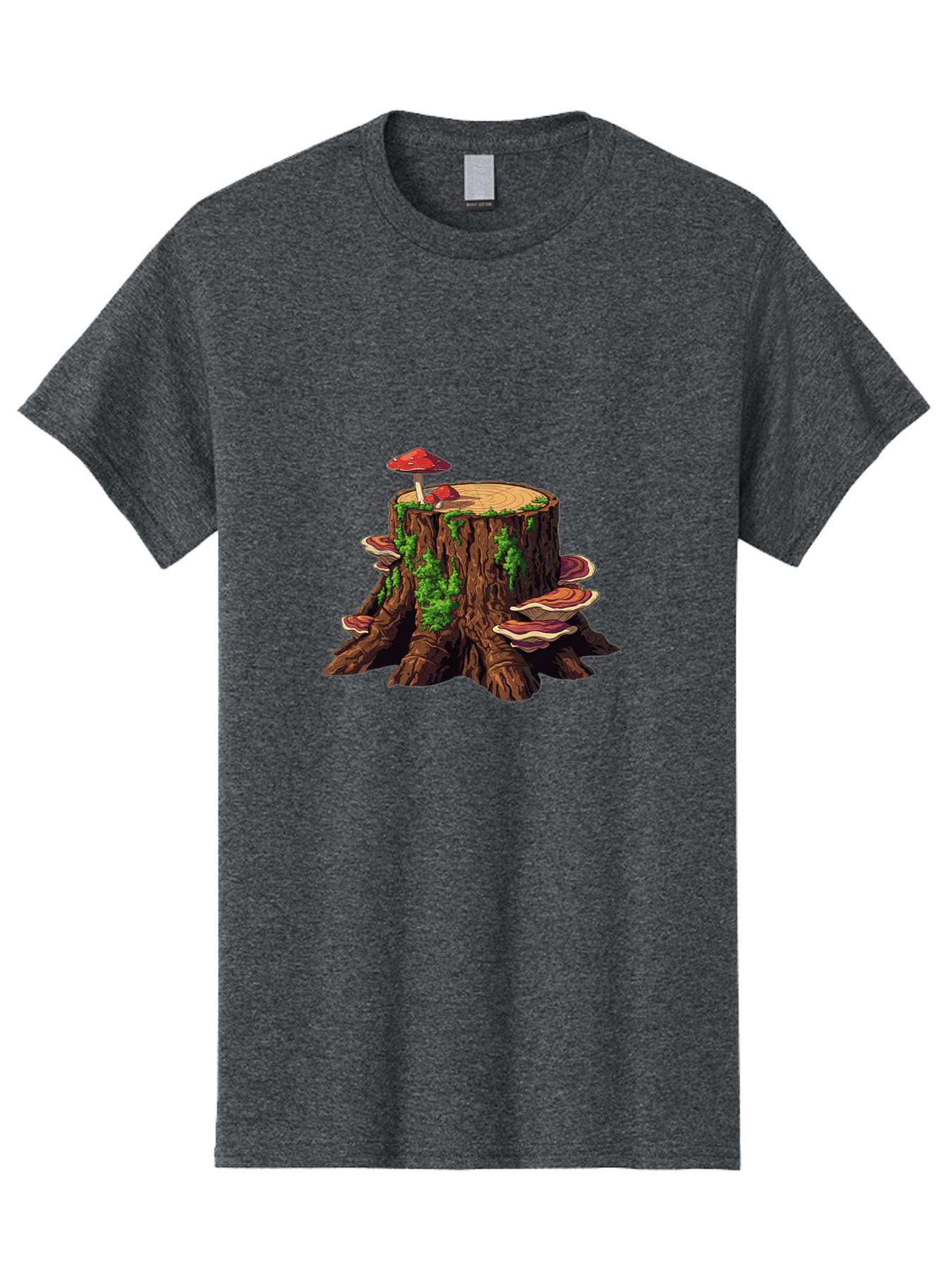 Tree-Stump-With-Mushrooms-4 Men'S Graphic Tee, 100% Cotton, Comfortable Casual Summer Wear, Machine Washable, Vintage Camera, Old Camera, Antique Camera, Black Camera, Classic Photography, Photography Equipment, Nostalgic Device, Film Camera, Bal507 9