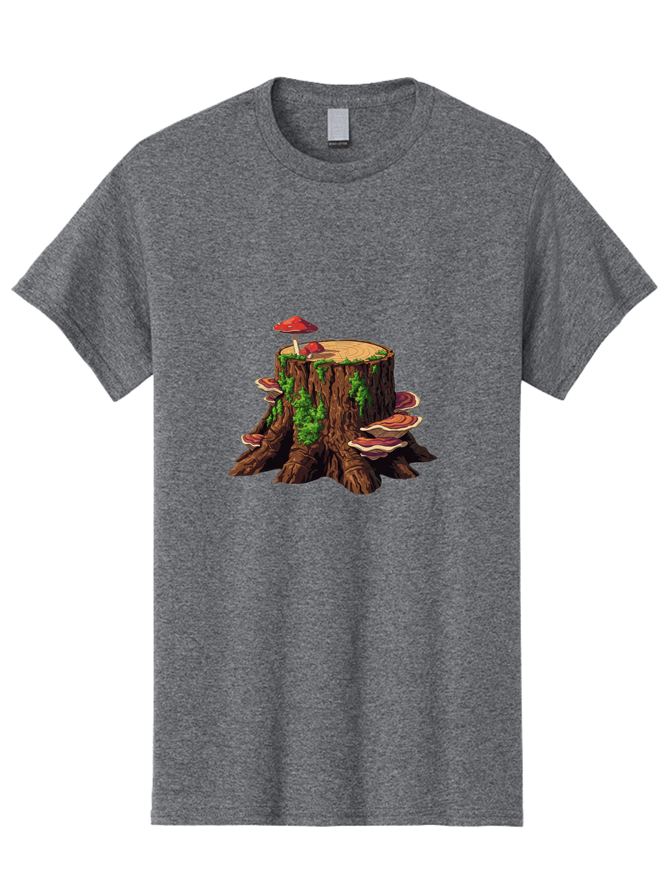 Tree-Stump-With-Mushrooms-4 Men'S Graphic Tee, 100% Cotton, Comfortable Casual Summer Wear, Machine Washable, Vintage Camera, Old Camera, Antique Camera, Black Camera, Classic Photography, Photography Equipment, Nostalgic Device, Film Camera, Bal507 13