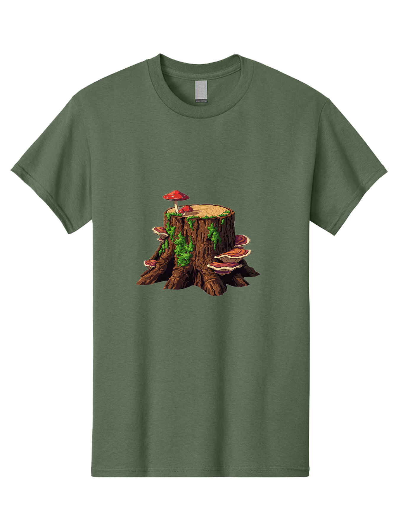 Tree-Stump-With-Mushrooms-4 Men'S Graphic Tee, 100% Cotton, Comfortable Casual Summer Wear, Machine Washable, Vintage Camera, Old Camera, Antique Camera, Black Camera, Classic Photography, Photography Equipment, Nostalgic Device, Film Camera, Bal507 10