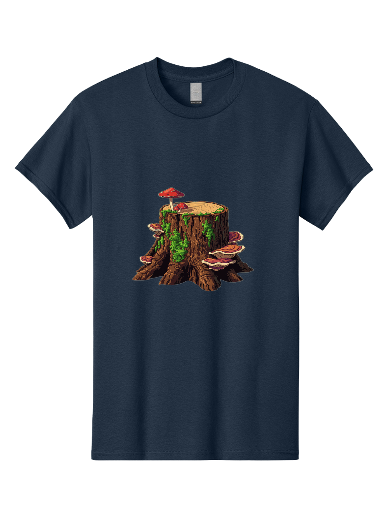 Tree-Stump-With-Mushrooms-4 Men'S Graphic Tee, 100% Cotton, Comfortable Casual Summer Wear, Machine Washable, Vintage Camera, Old Camera, Antique Camera, Black Camera, Classic Photography, Photography Equipment, Nostalgic Device, Film Camera, Bal507 6