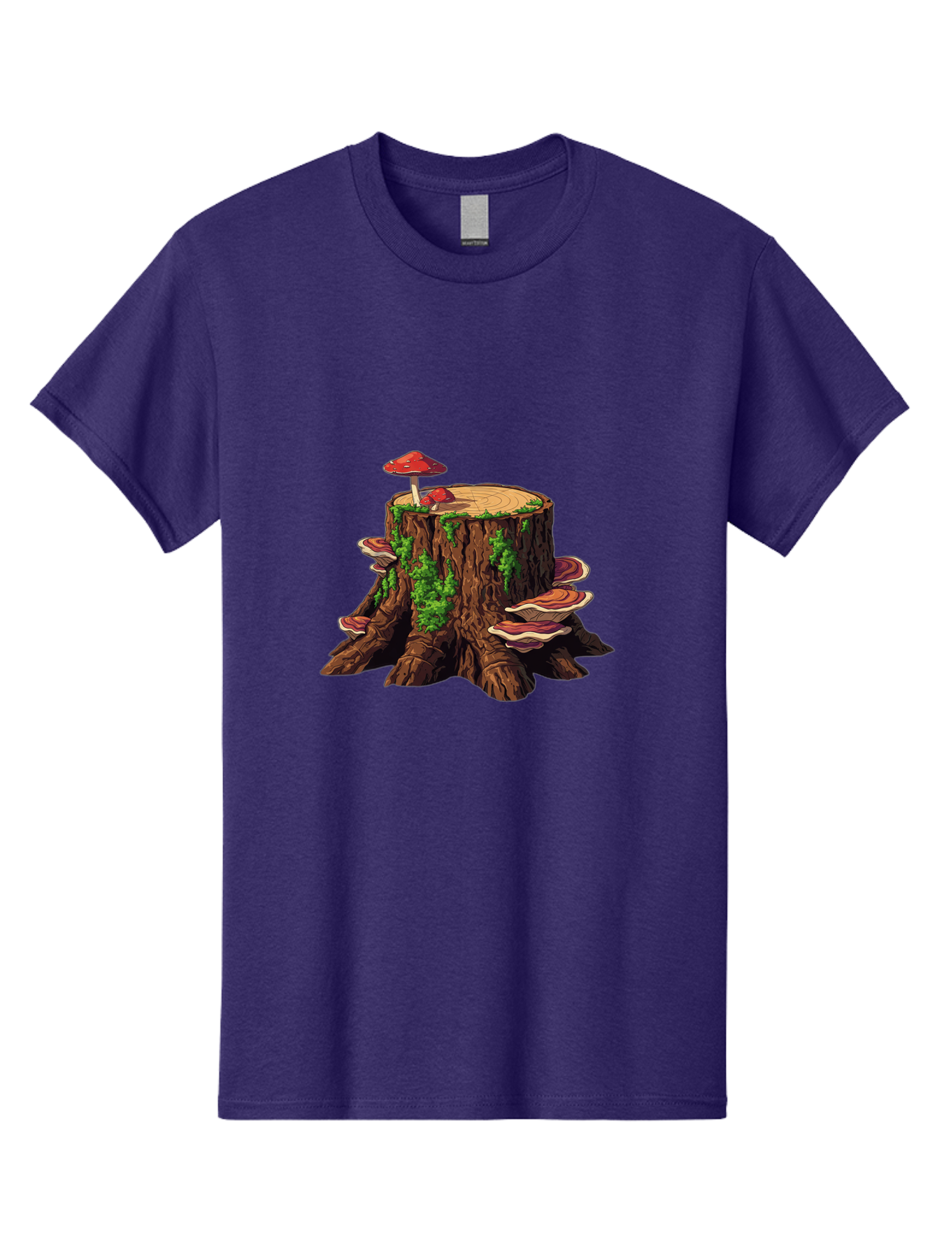Tree-Stump-With-Mushrooms-4 Men'S Graphic Tee, 100% Cotton, Comfortable Casual Summer Wear, Machine Washable, Vintage Camera, Old Camera, Antique Camera, Black Camera, Classic Photography, Photography Equipment, Nostalgic Device, Film Camera, Bal507 8