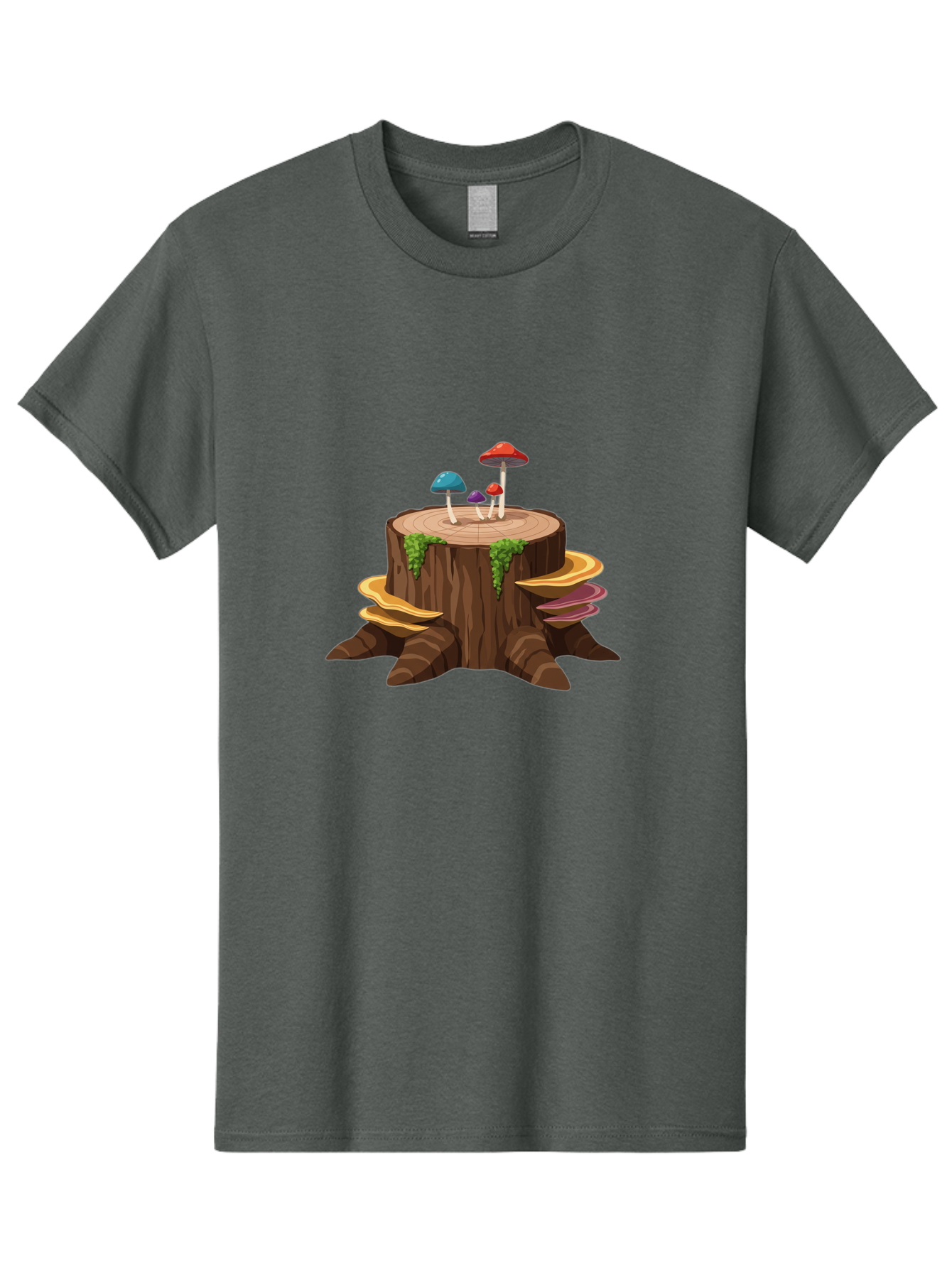 Tree-Stump-With-Mushrooms Men'S Graphic Tee, 100% Cotton, Comfortable Casual Summer Wear, Machine Washable, Vintage Camera, Old Camera, Antique Camera, Black Camera, Classic Photography, Photography Equipment, Nostalgic Device, Film Camera, Bal509