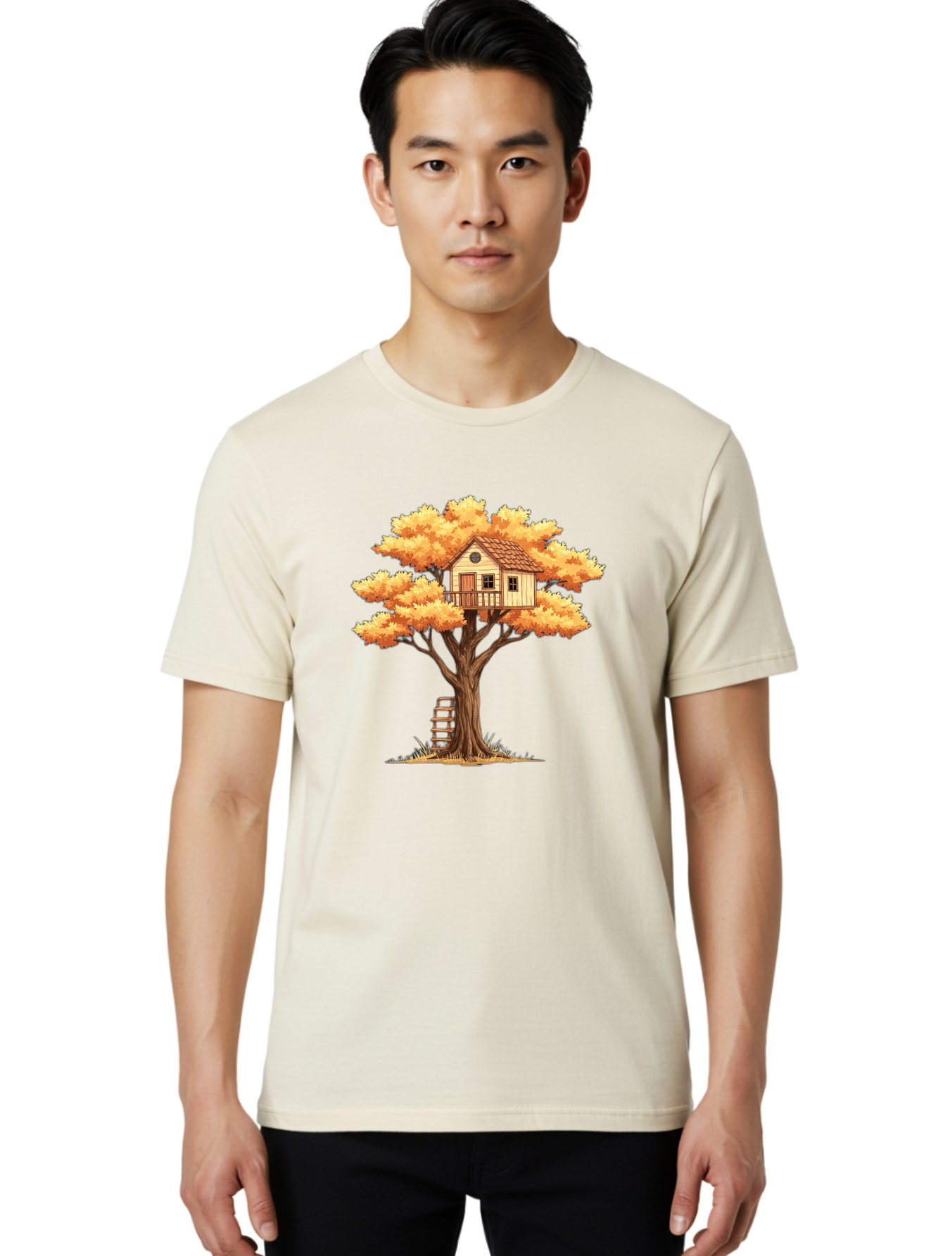 Treehouse-1 Men'S Graphic Tee, 100% Cotton, Comfortable Casual Summer Wear, Machine Washable, Vintage Camera, Old Camera, Antique Camera, Black Camera, Classic Photography, Photography Equipment, Nostalgic Device, Film Camera, Camera Art Bal511 24