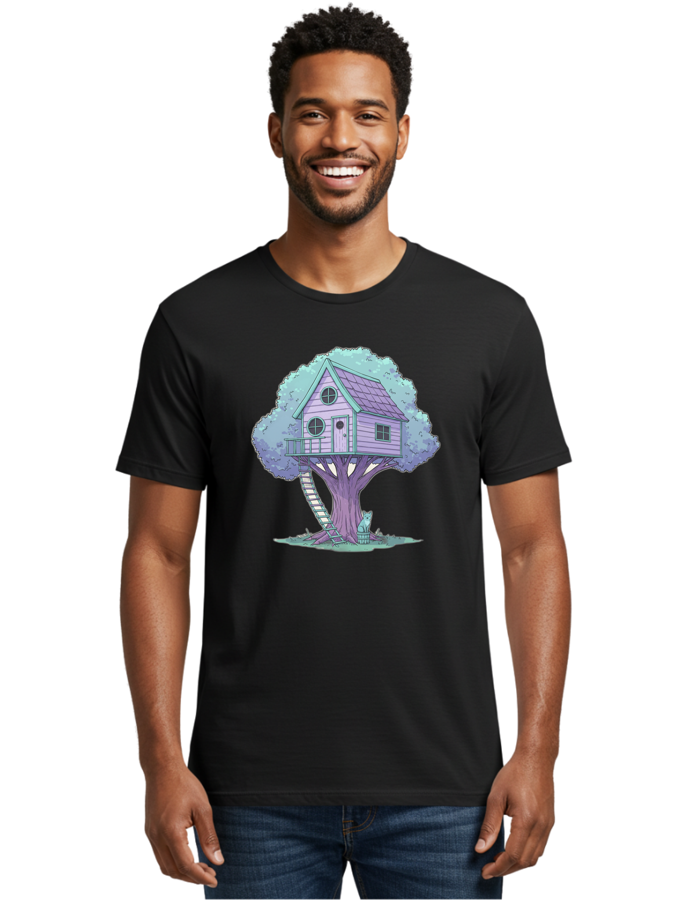Treehouse-2 Men'S Graphic Tee, 100% Cotton, Comfortable Casual Summer Wear, Machine Washable, Vintage Camera, Old Camera, Antique Camera, Black Camera, Classic Photography, Photography Equipment, Nostalgic Device, Film Camera, Camera Art Bal512 19